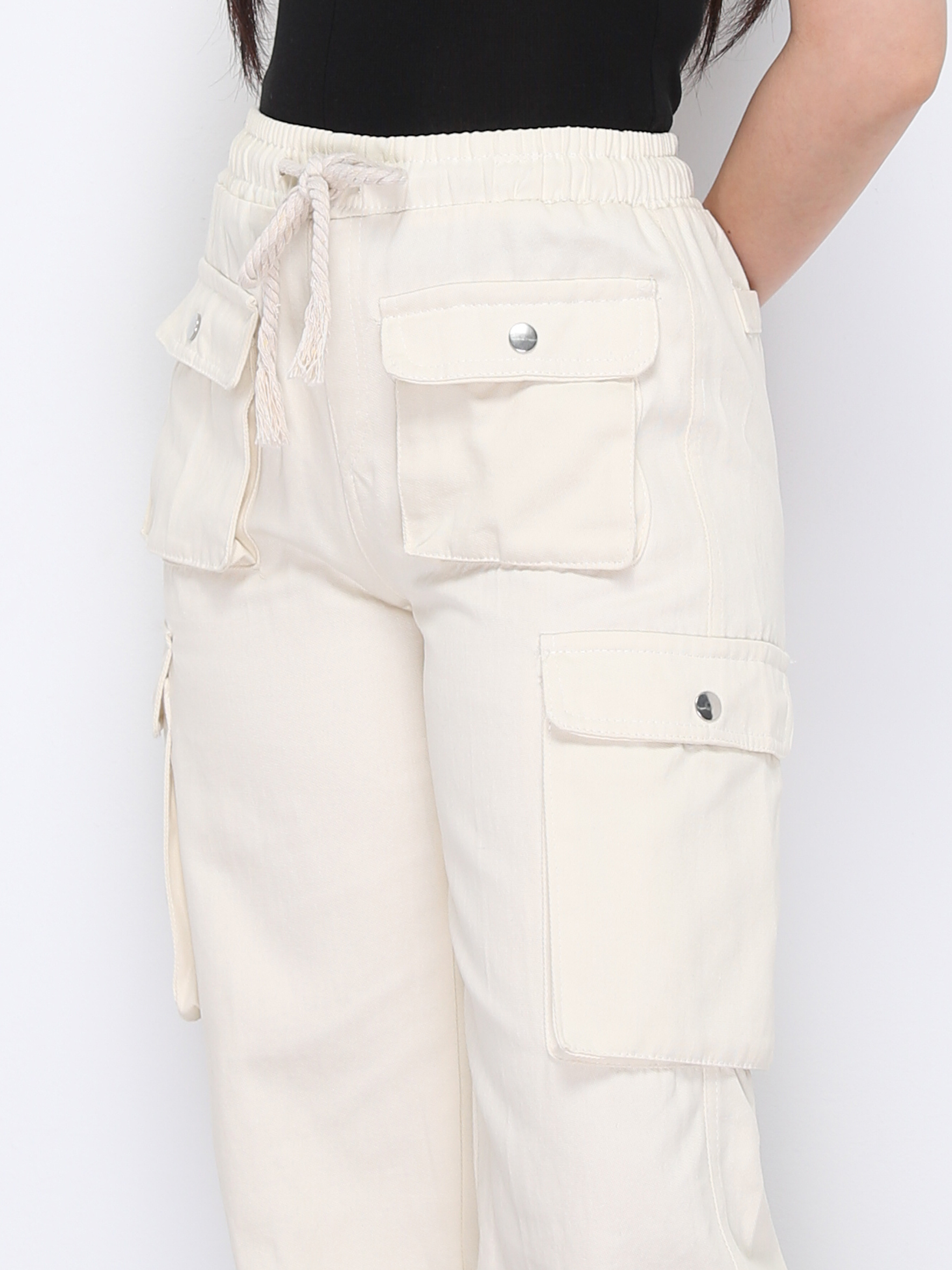 Waist Stretchable Long Pants 34032