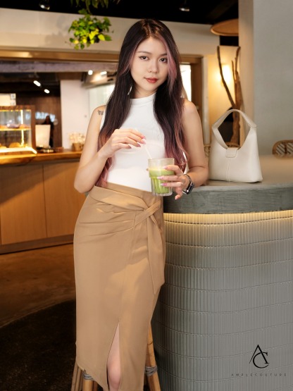 Side Split Long Skirt 33277