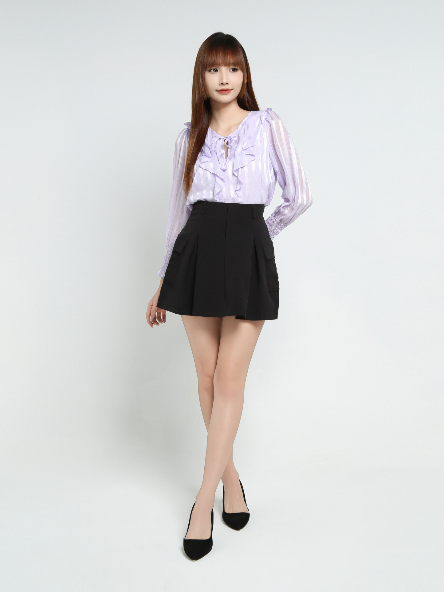 Chiffon Stripe Top 34108