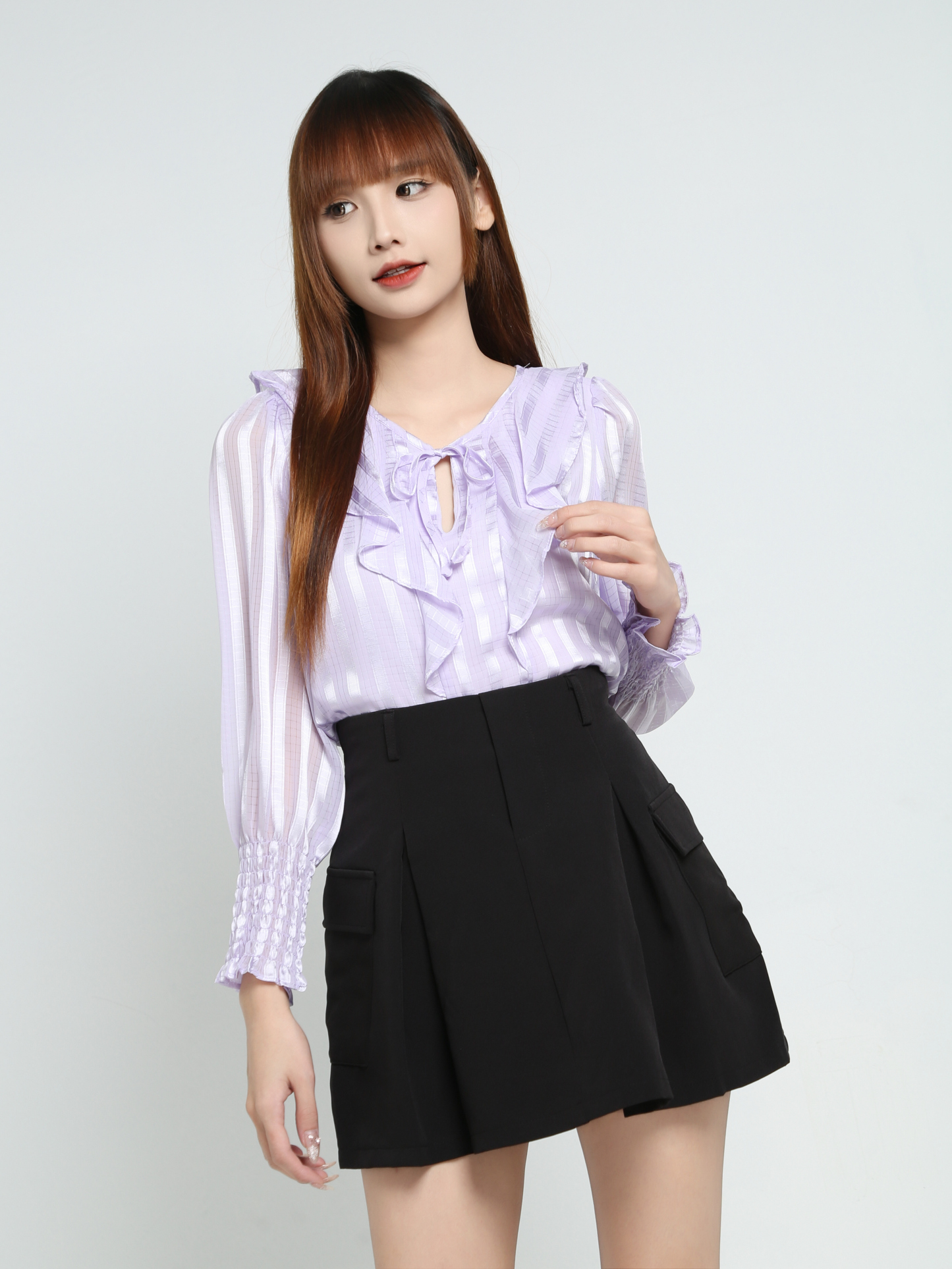 Chiffon Stripe Top 34108