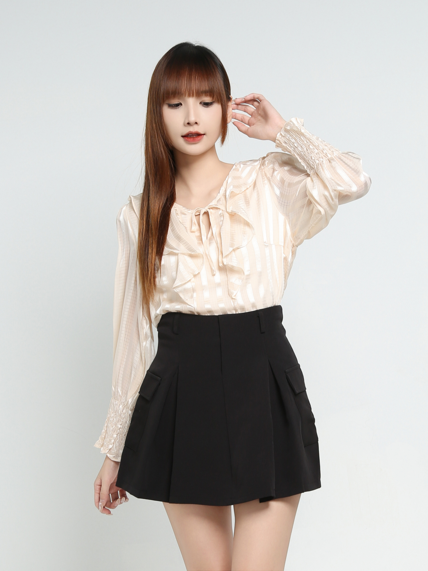 Chiffon Stripe Top 34108