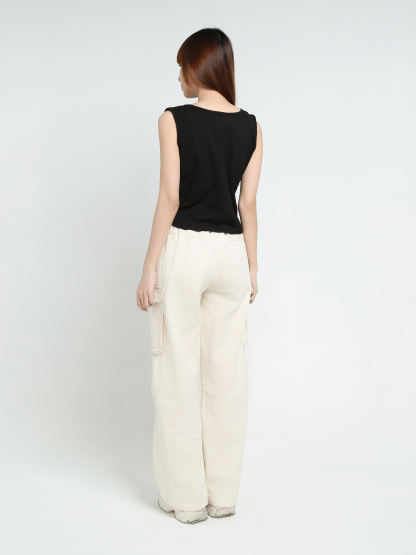 Waist Stretchable Long Pants 34032