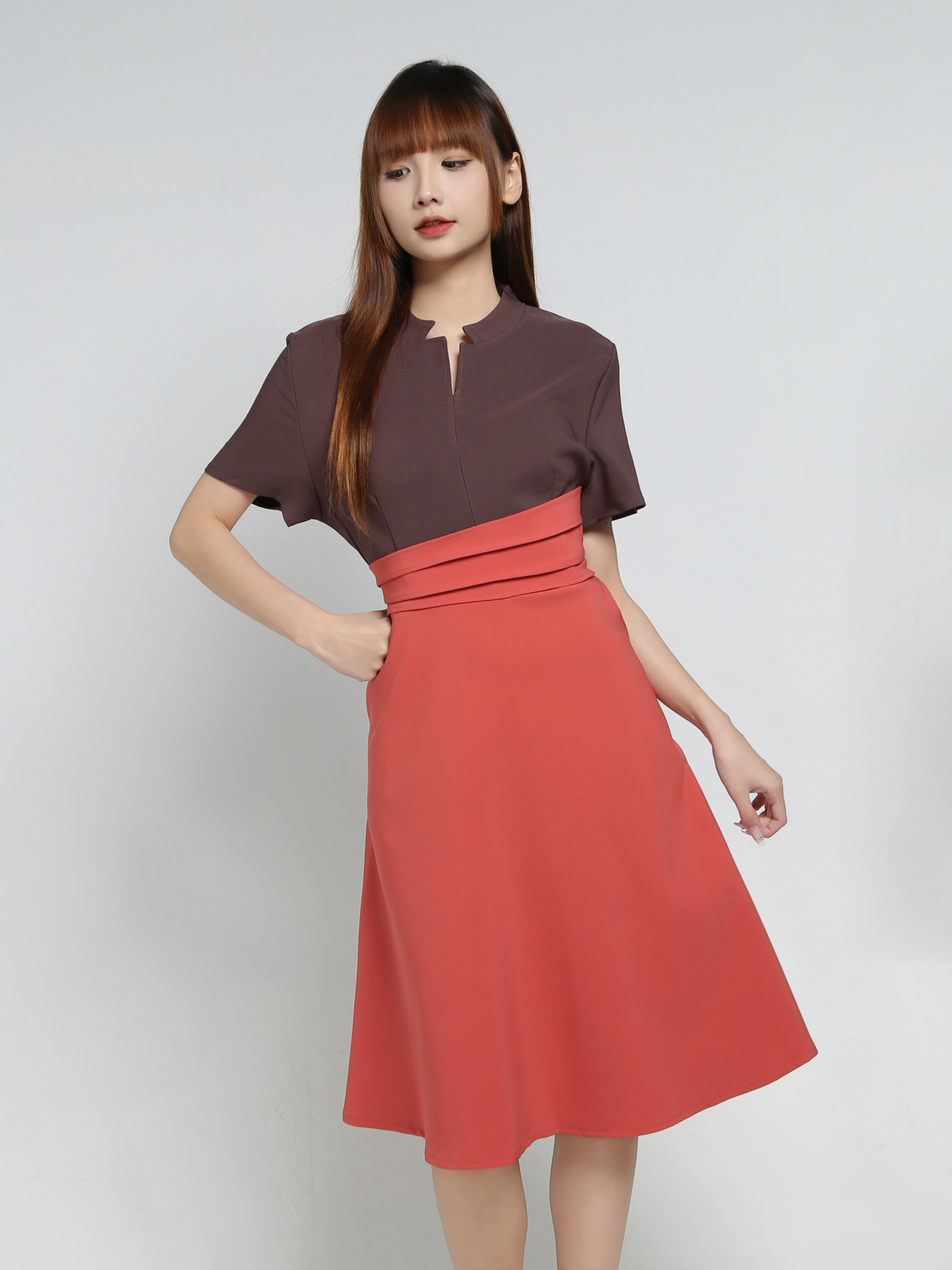 Formal Two Tone Wear Dress 34154
