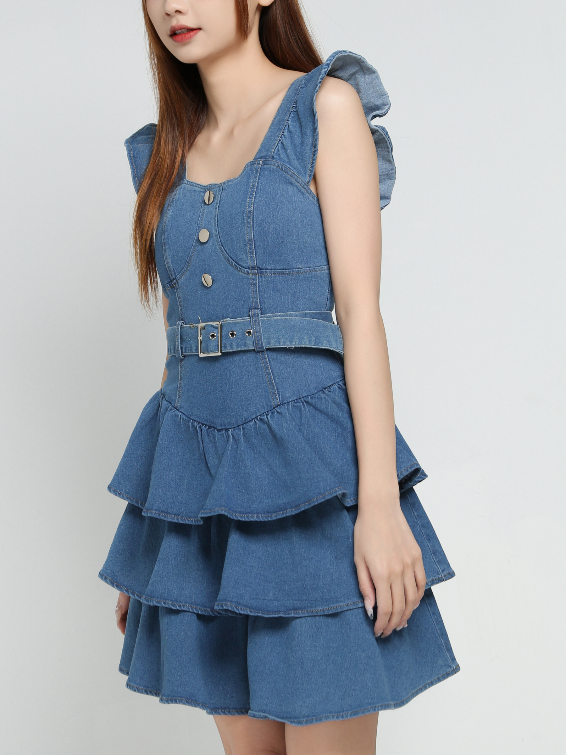 Denim Elegant Wear Dress 34185