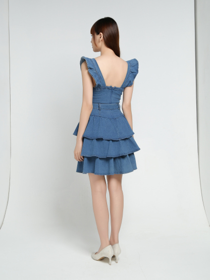 Denim Elegant Wear Dress 34185