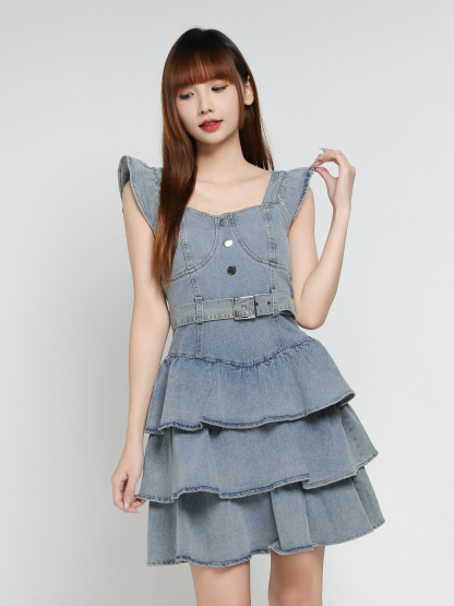 Denim Elegant Wear Dress 34185