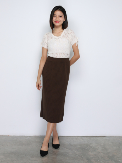 Knitted Long Skirt 34256