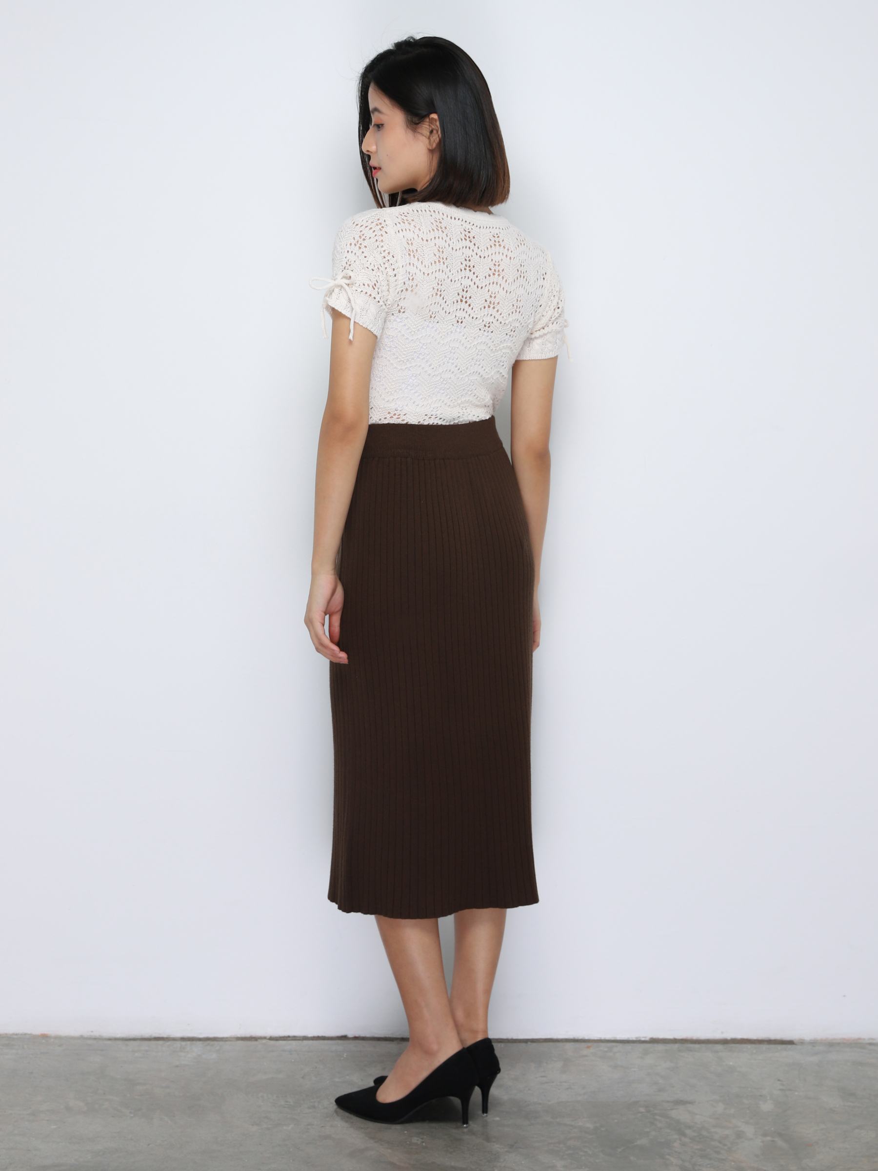 Knitted Long Skirt 34256