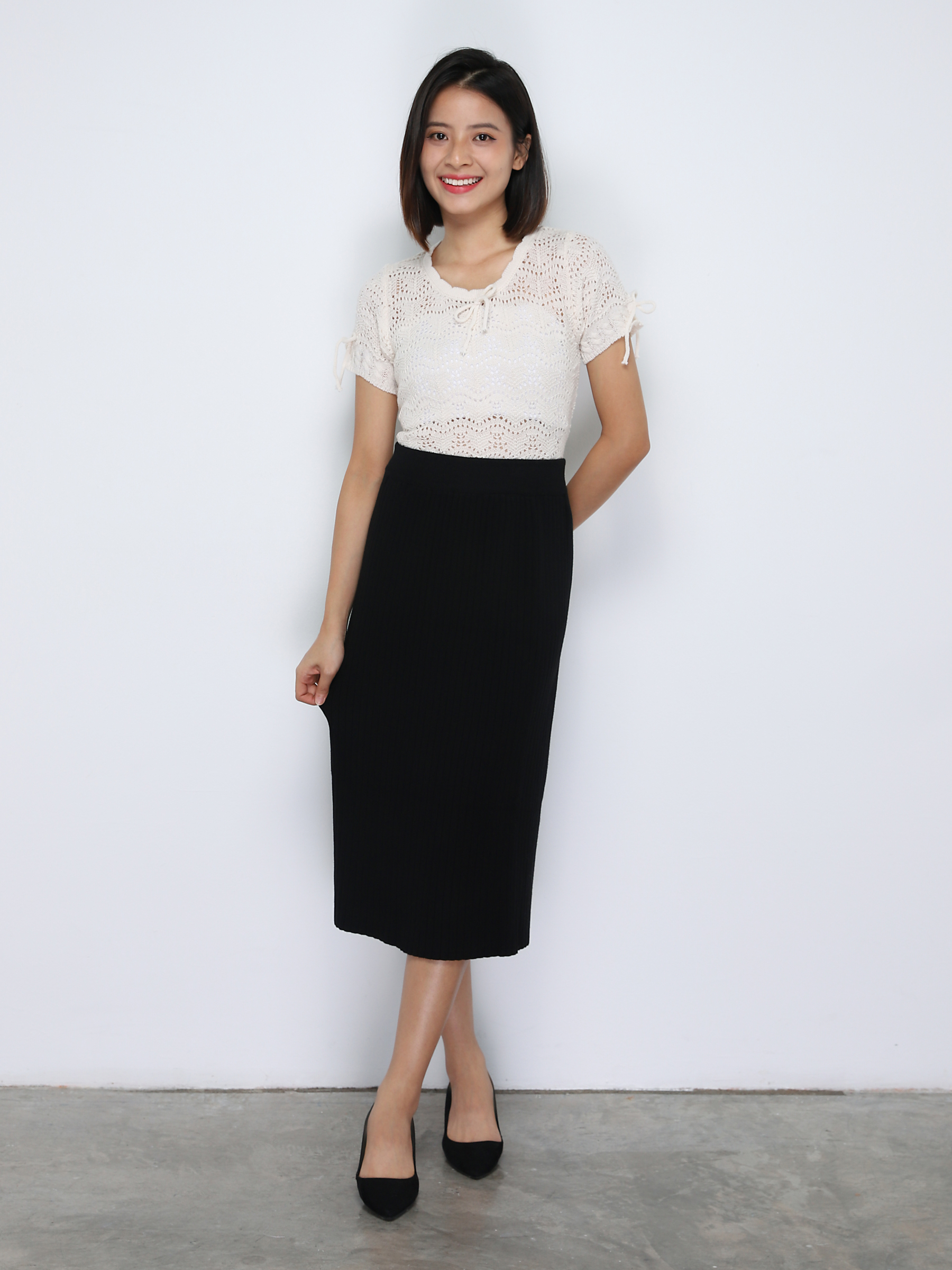 Knitted Long Skirt 34256