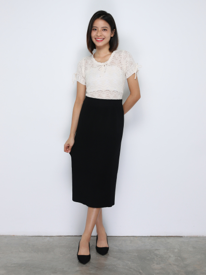 Knitted Long Skirt 34256