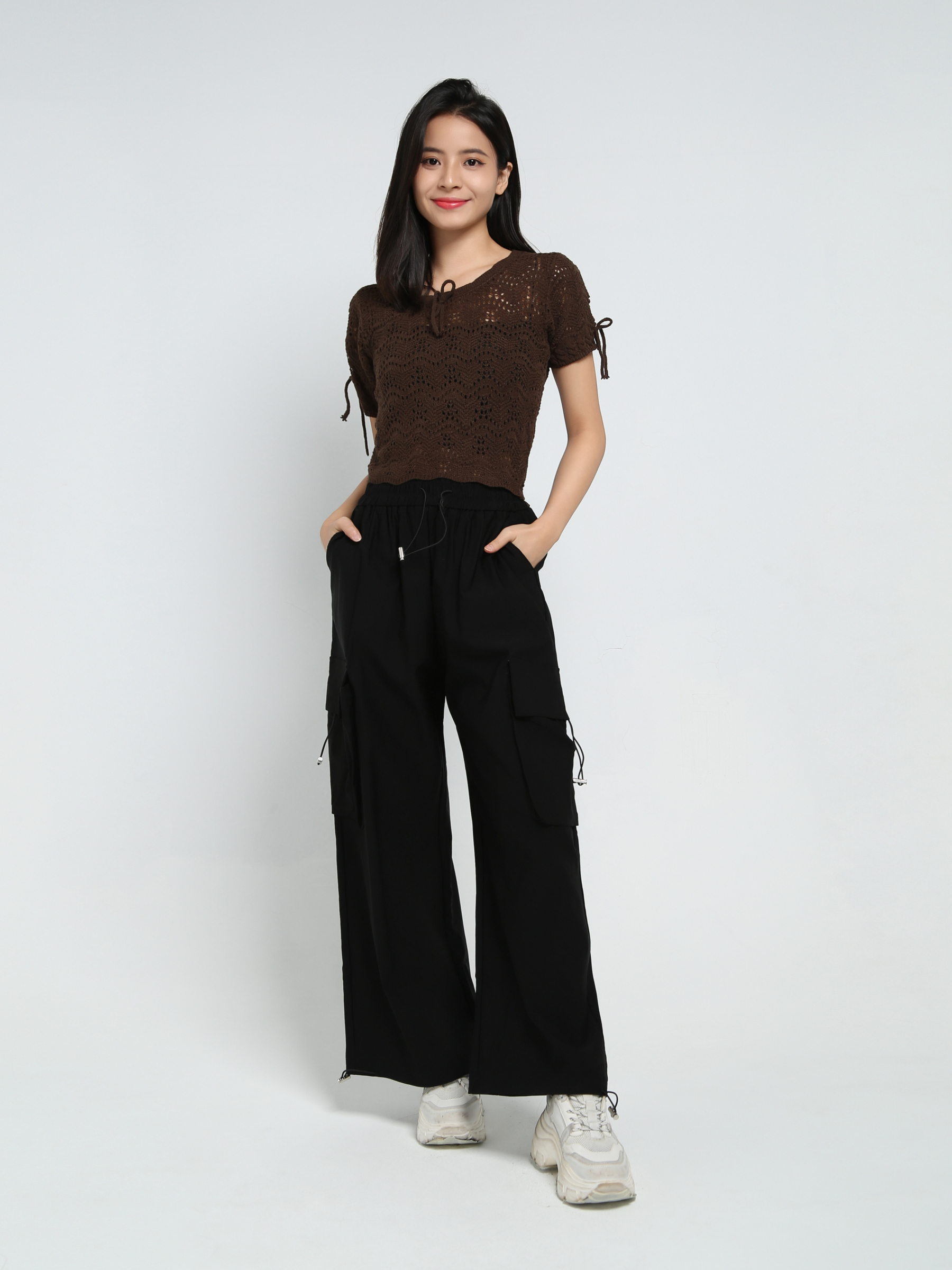 Side Pocket Long Pants 37030