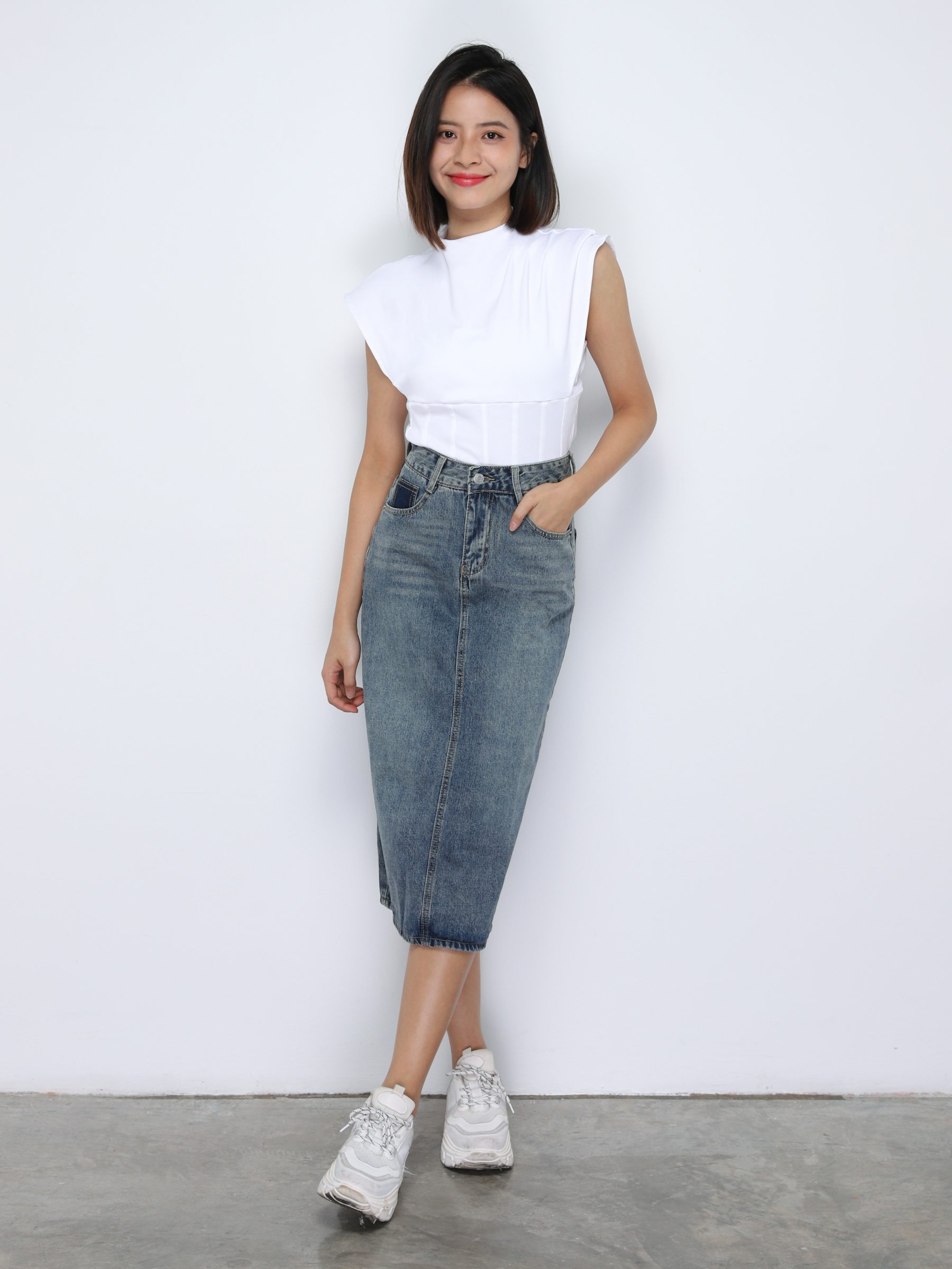 Cap Sleeve Turtle Neck Top 34222