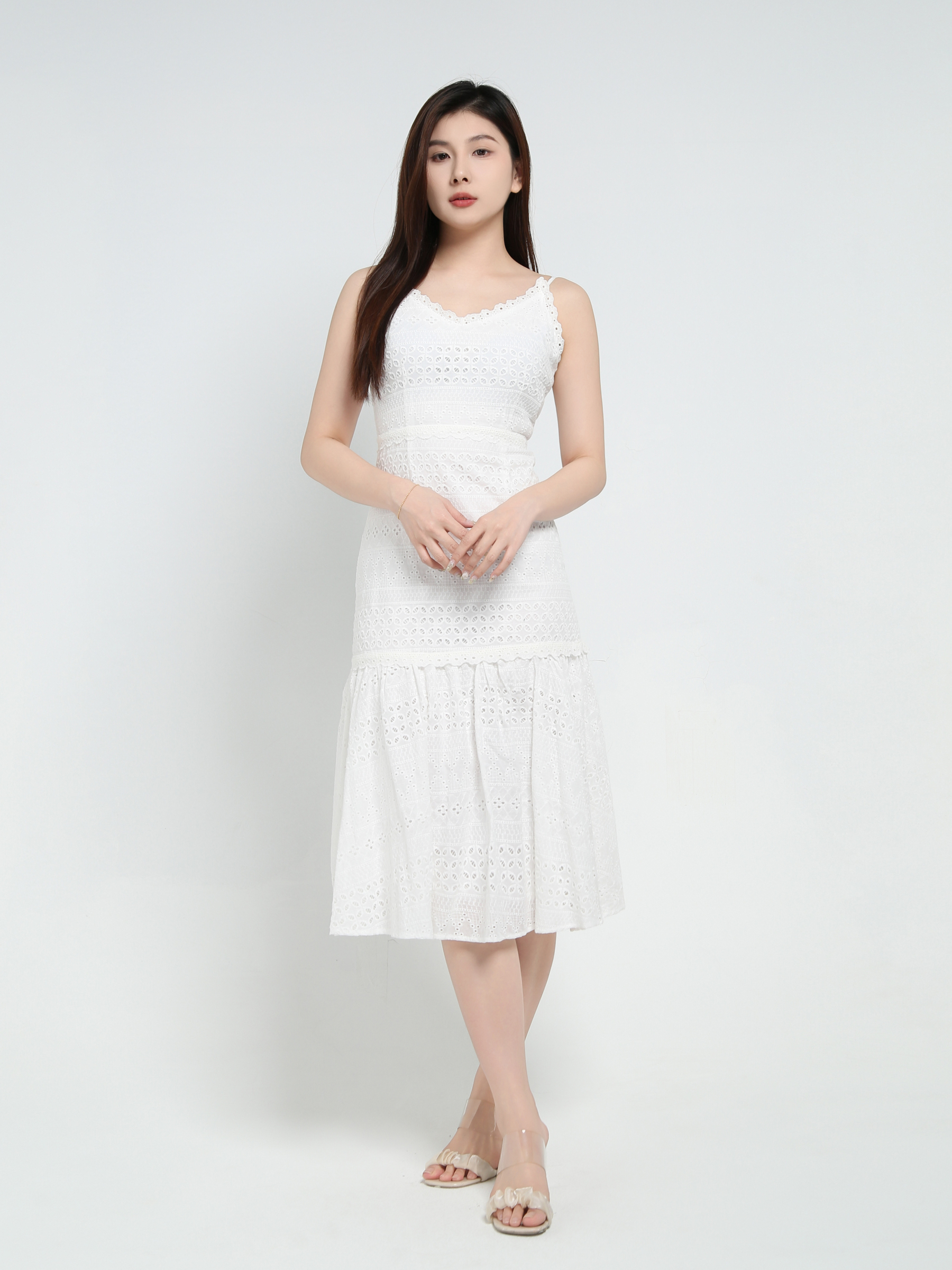 Elegant Eyelet Dress 34239