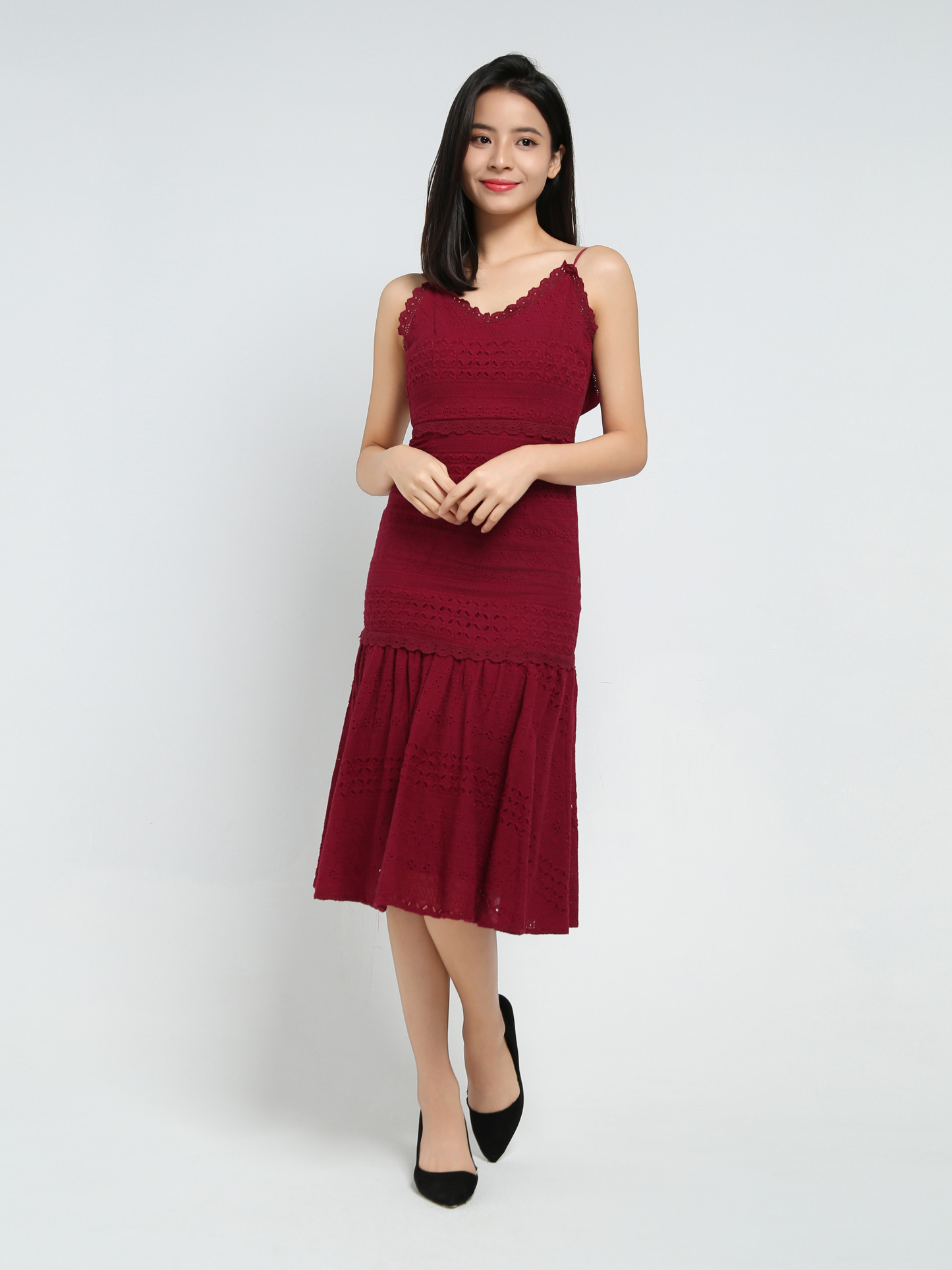 Elegant Eyelet Dress 34239