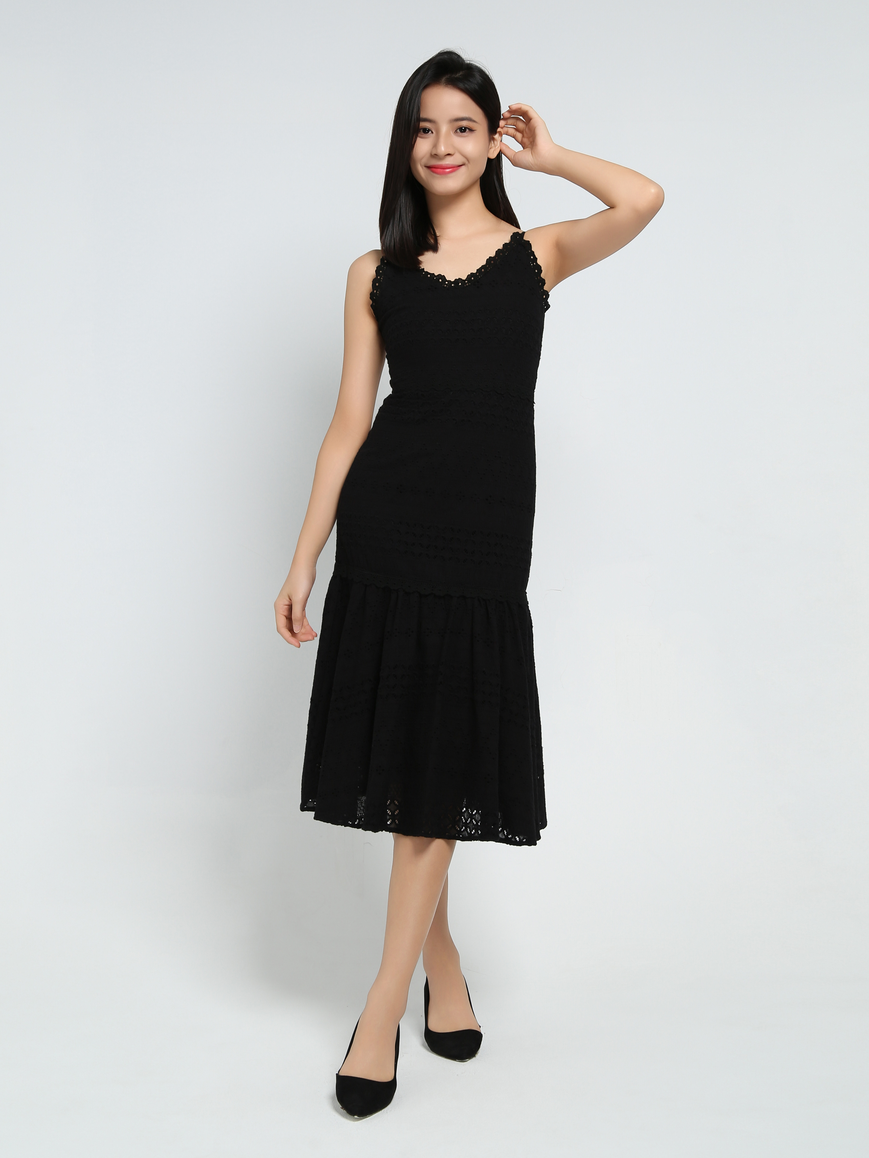 Elegant Eyelet Dress 34239