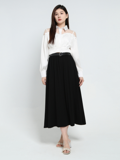 Long Sleeve Front Button Top 34249