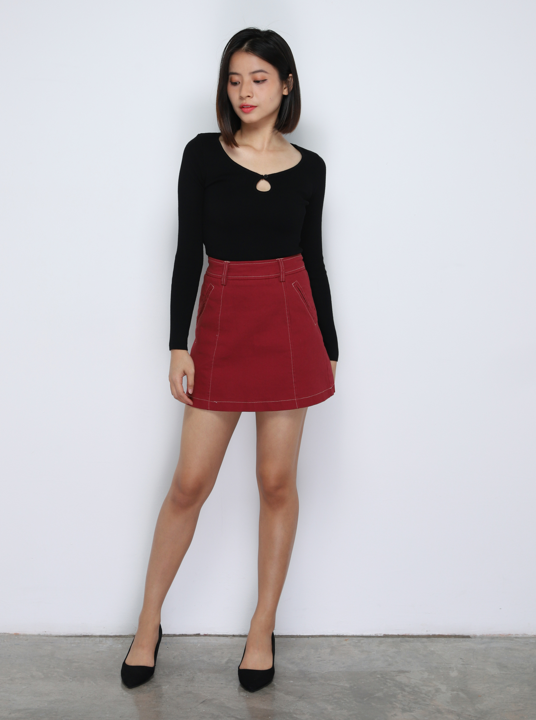 Long Sleeve Front Hole Top 34250