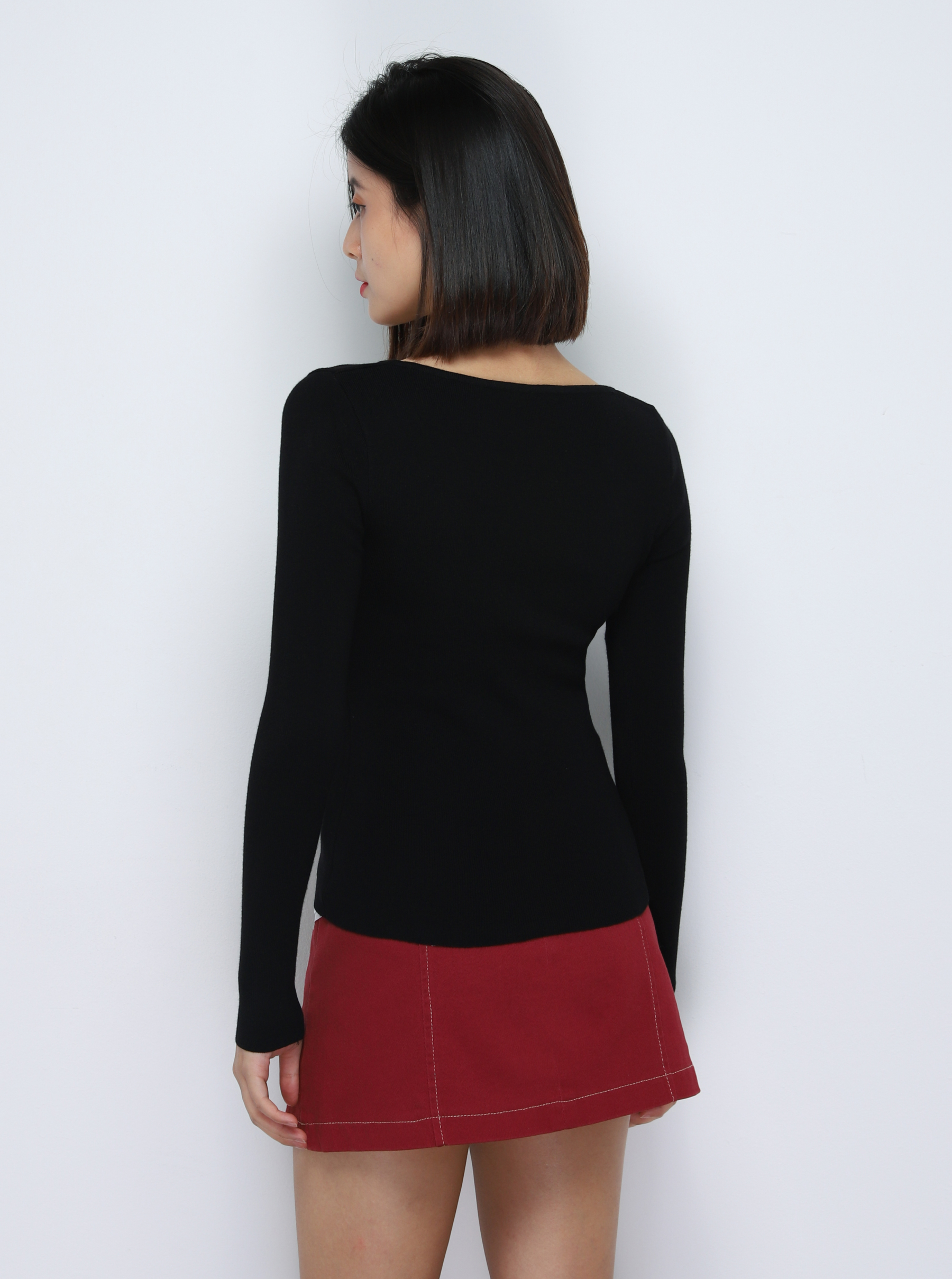 Long Sleeve Front Hole Top 34250