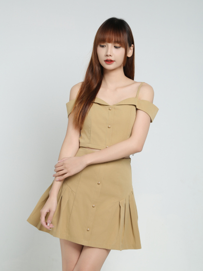 Off SHoulder With Strap Top With Skirt Pants Set 34292