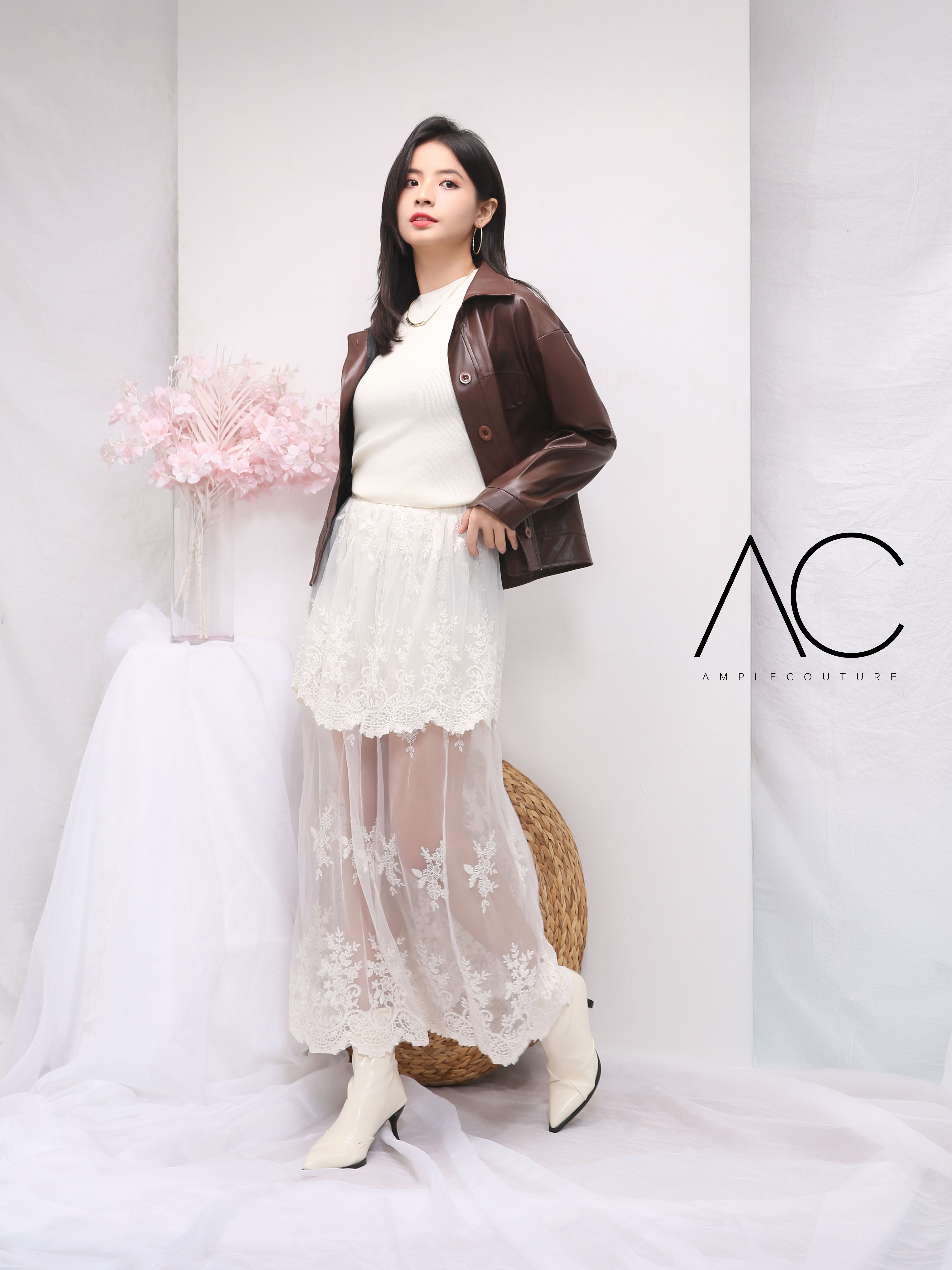 With Lace Skirt Pants 41951