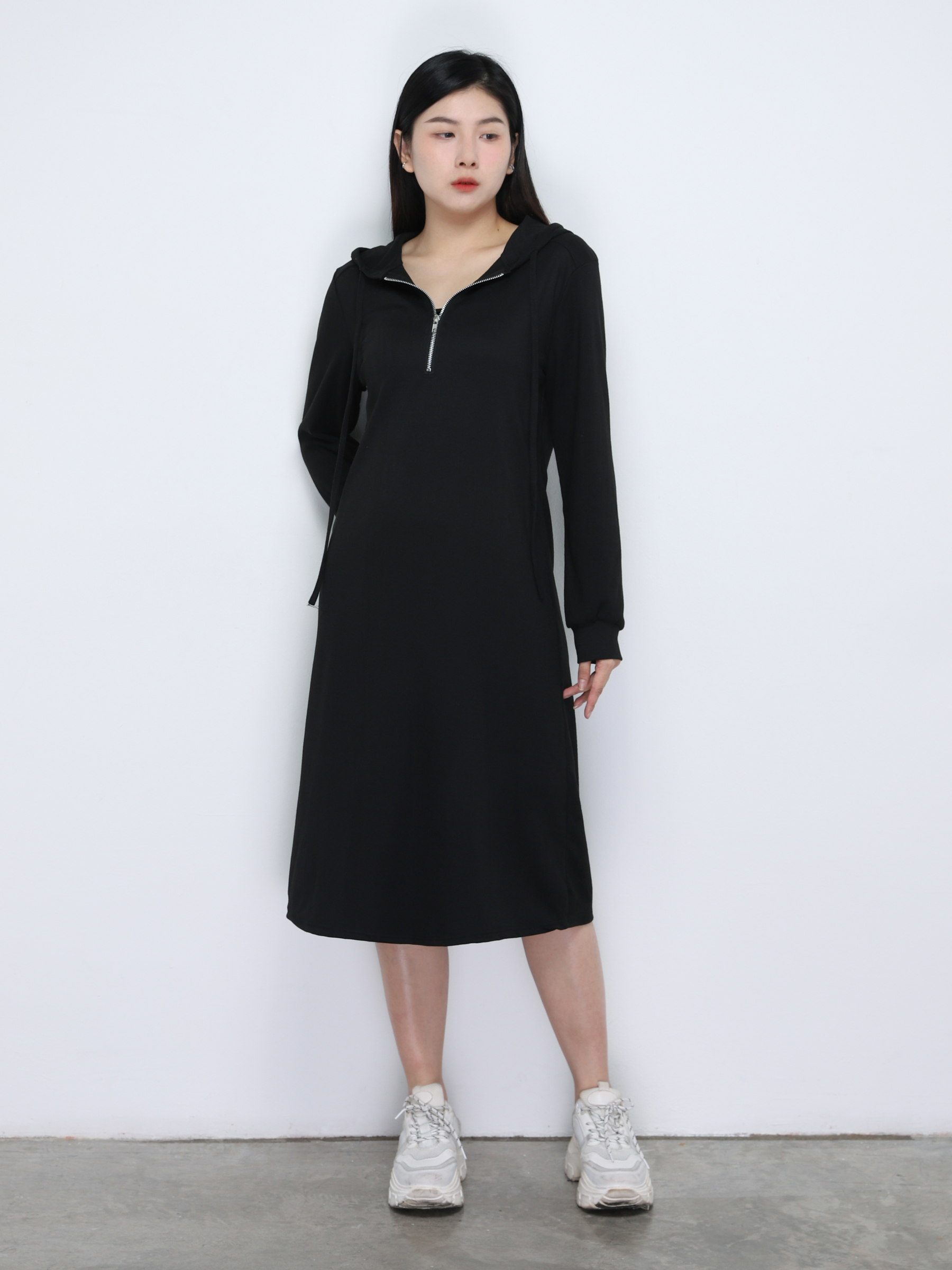 Front Zip Knitted Dress 34309