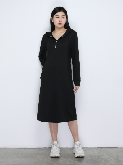 Front Zip Knitted Dress 34309