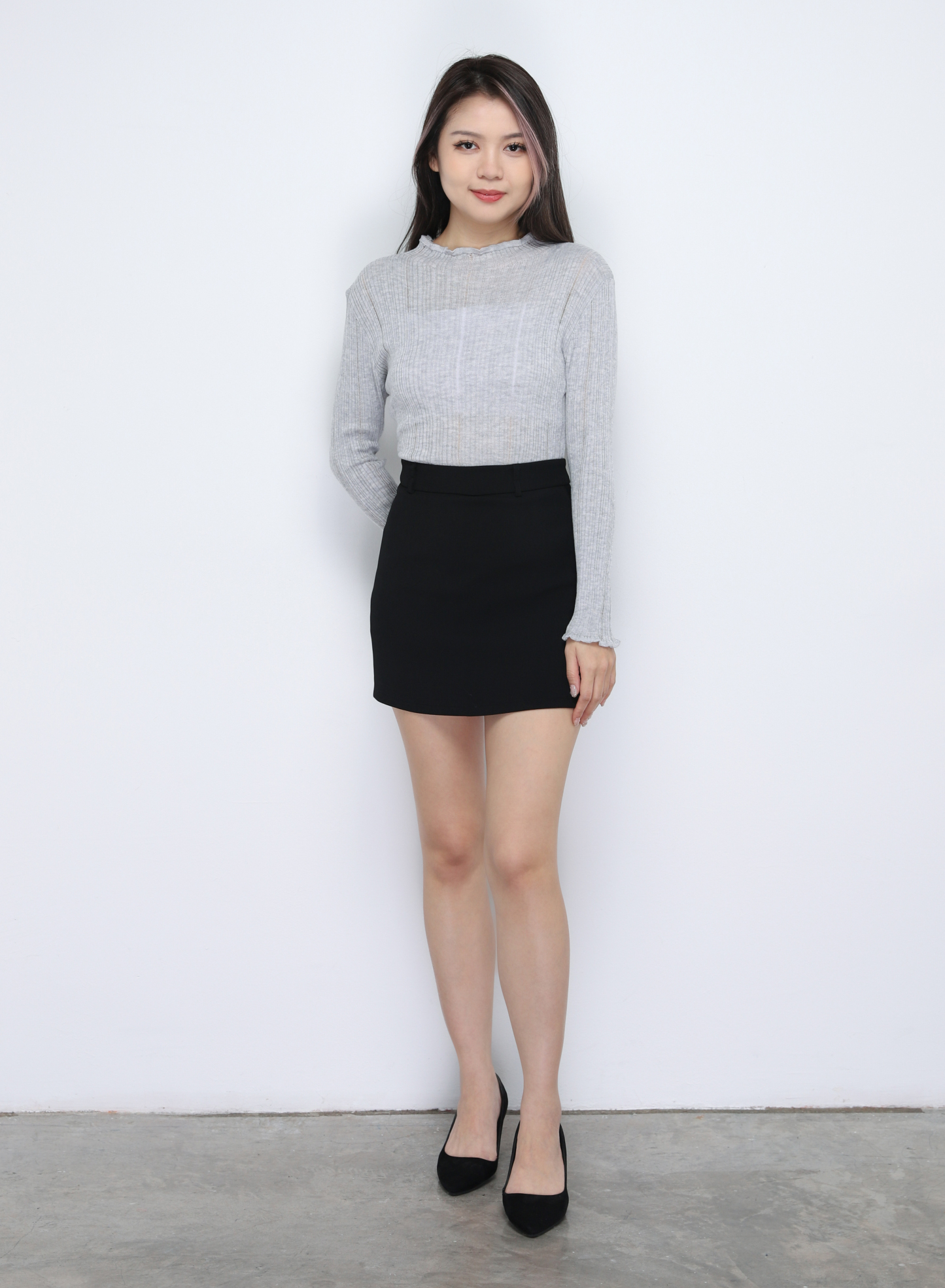 High Neck Knitted Top 34310