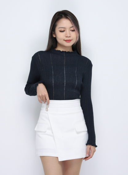 High Neck Knitted Top 34310