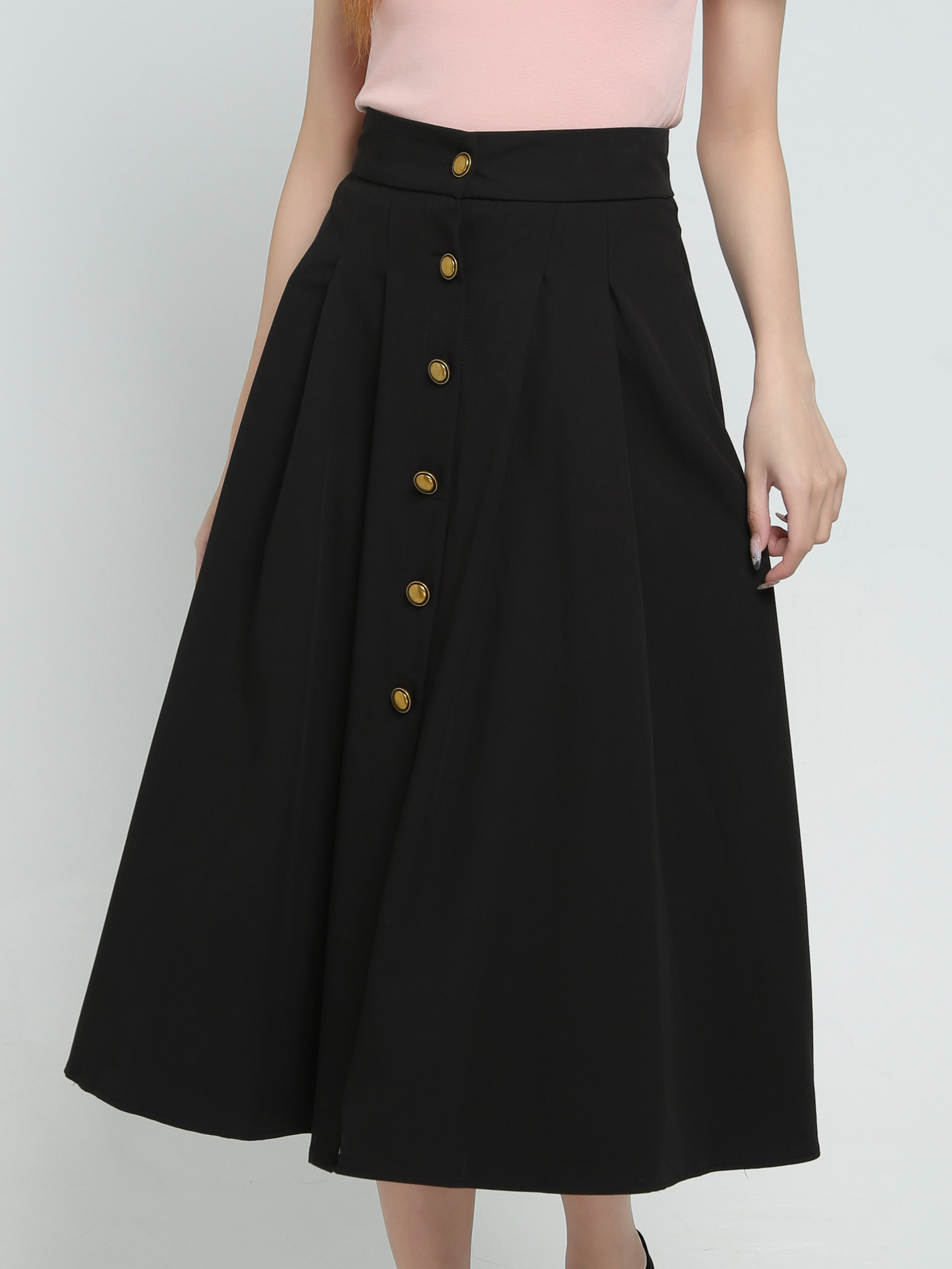 High Waist Pleated Skirt 34485