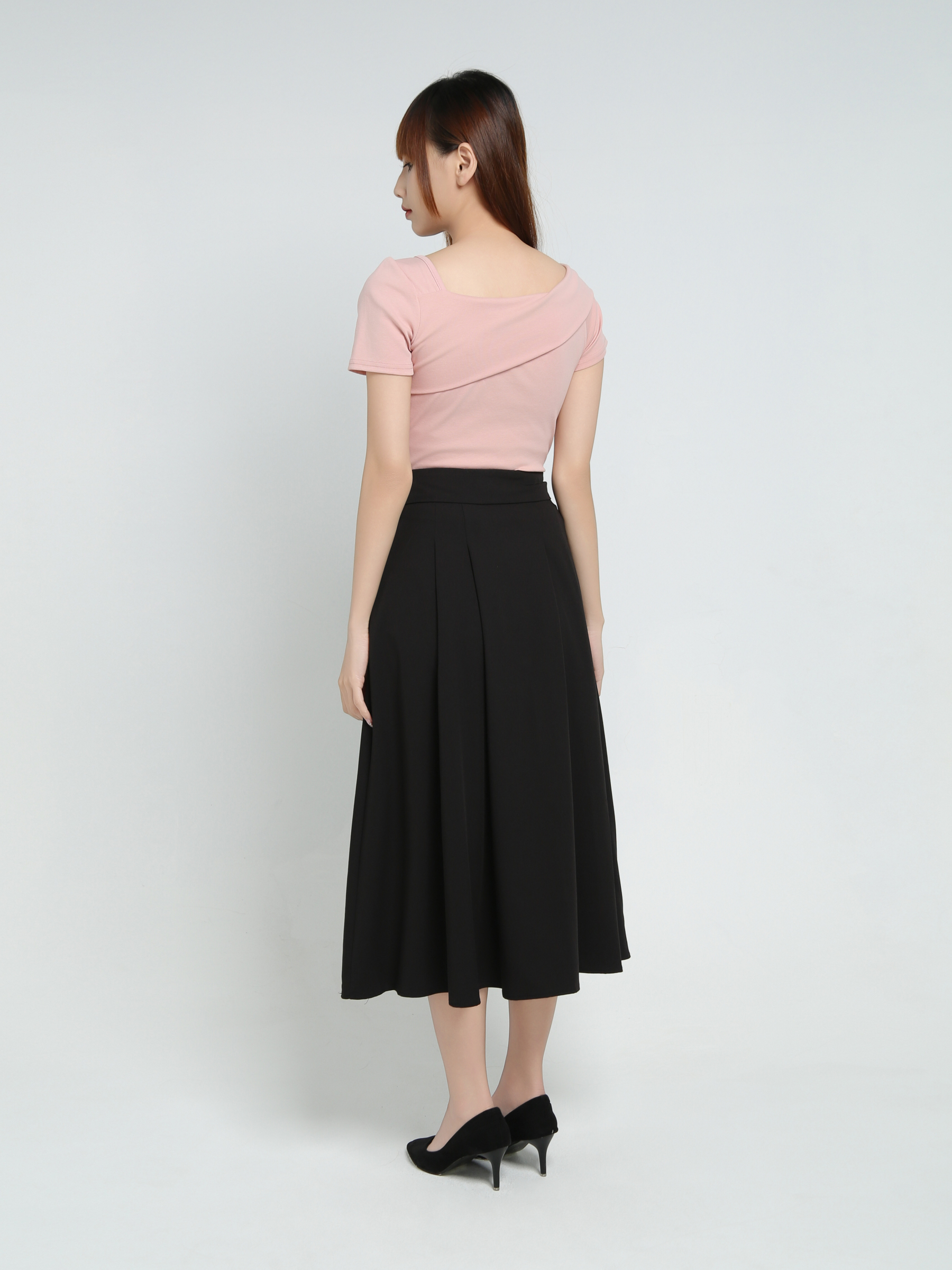 High Waist Pleated Skirt 34485