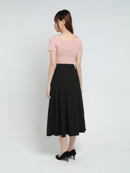 High Waist Pleated Skirt 34485