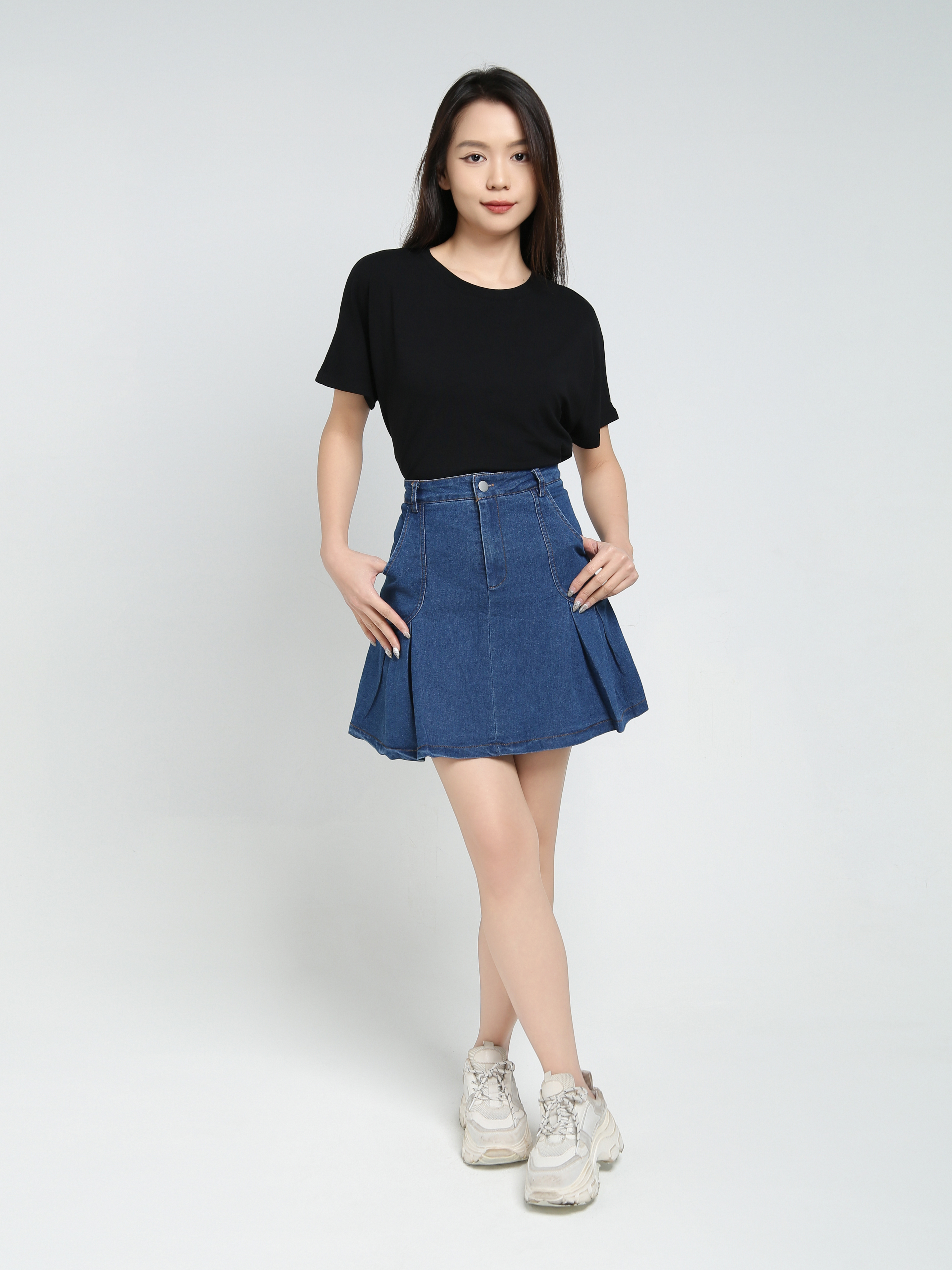 Denim Ruffles Skirt 34335