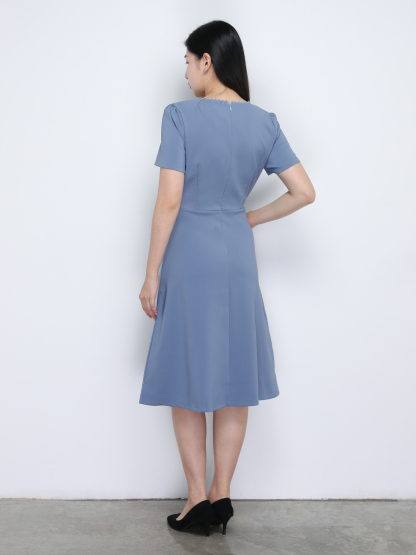 Front Decorative Button Dress 34352