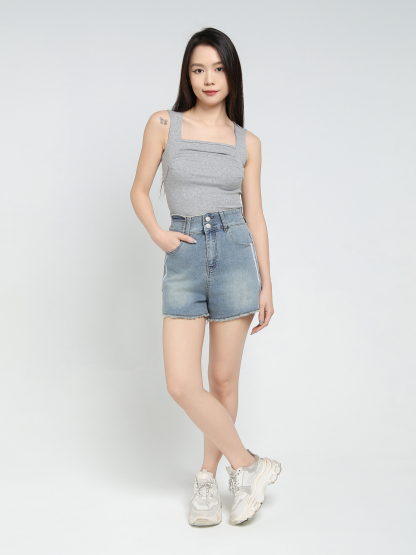 Denim Short Pants 34364