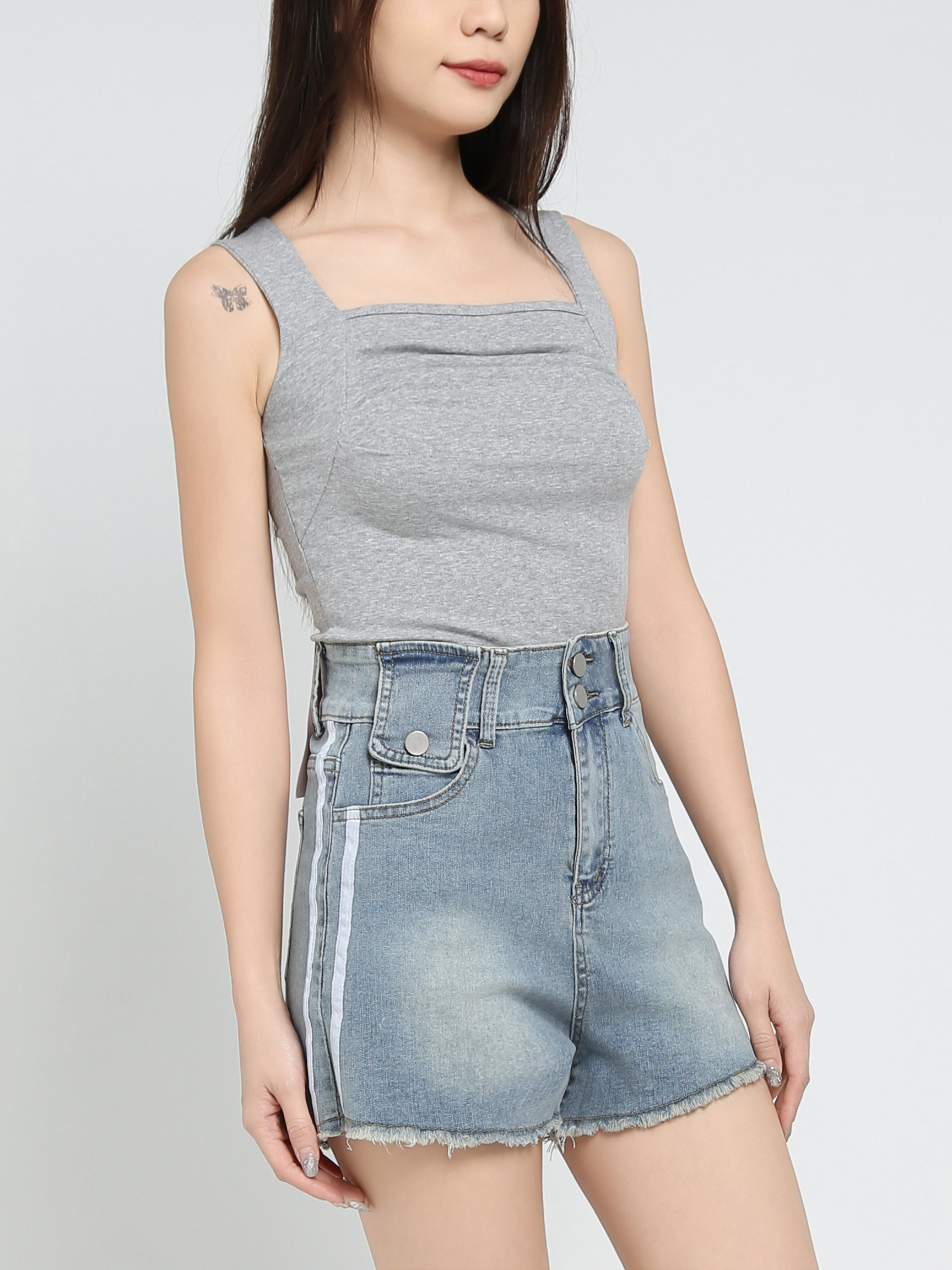 Denim Short Pants 34364