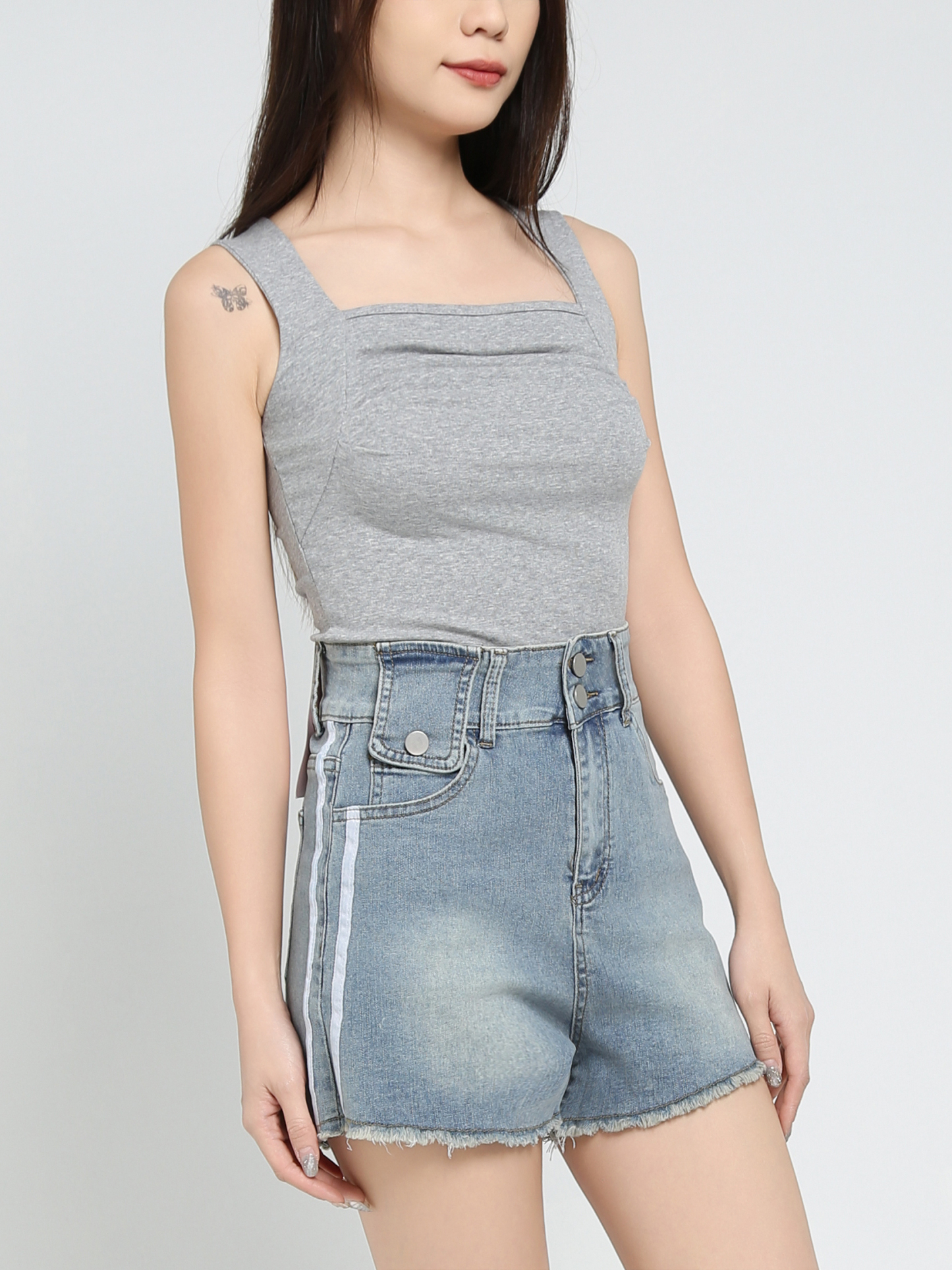 Denim Short Pants 34364