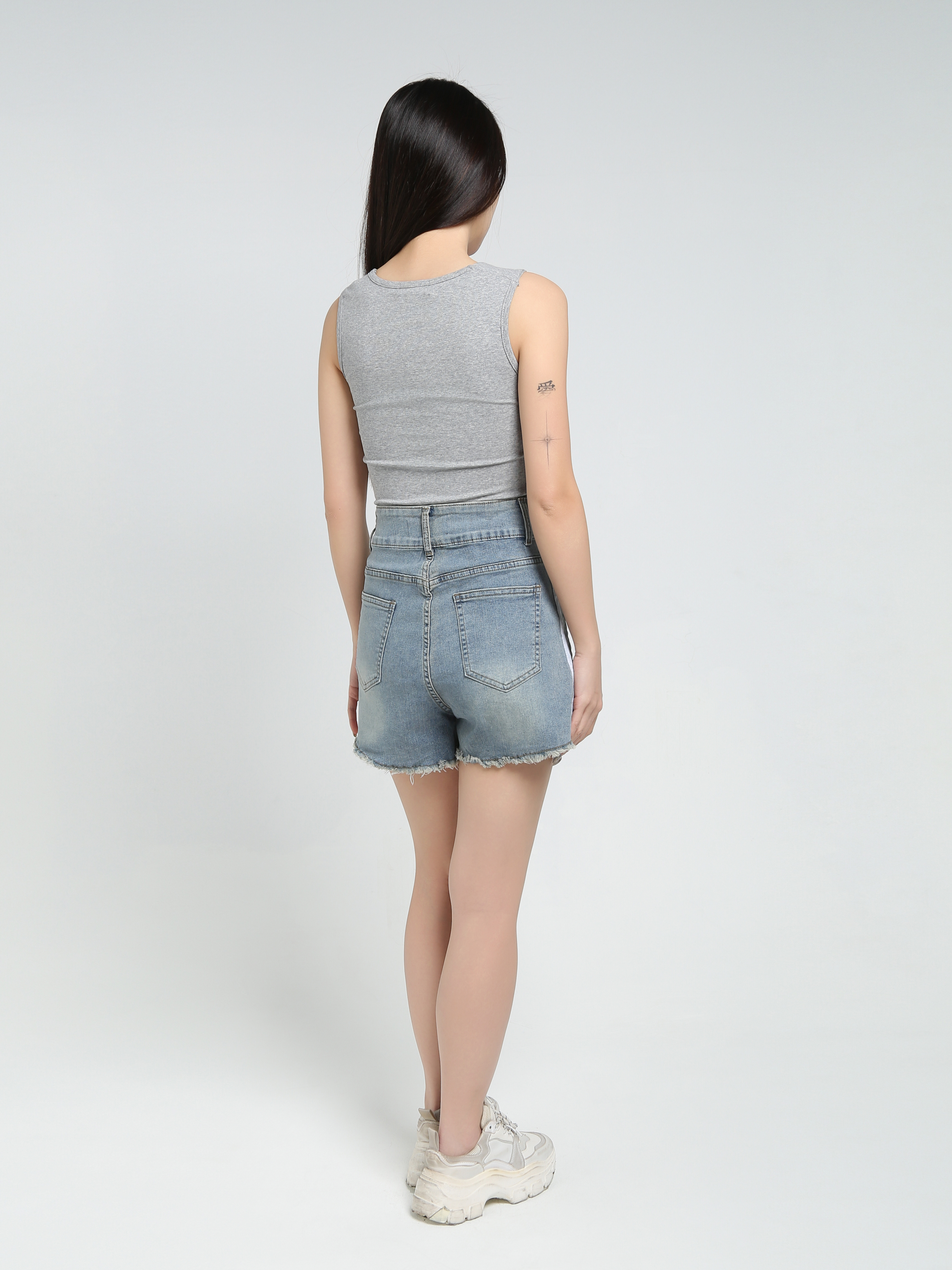 Denim Short Pants 34364