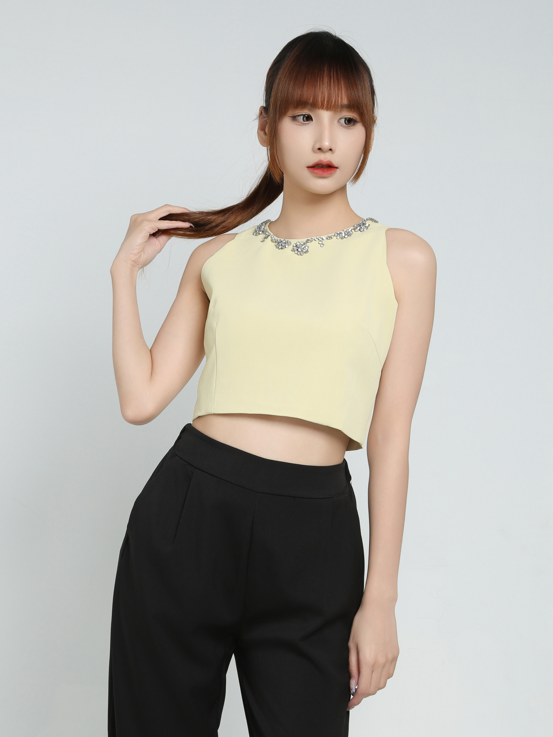 High Waist Long Pants 34327