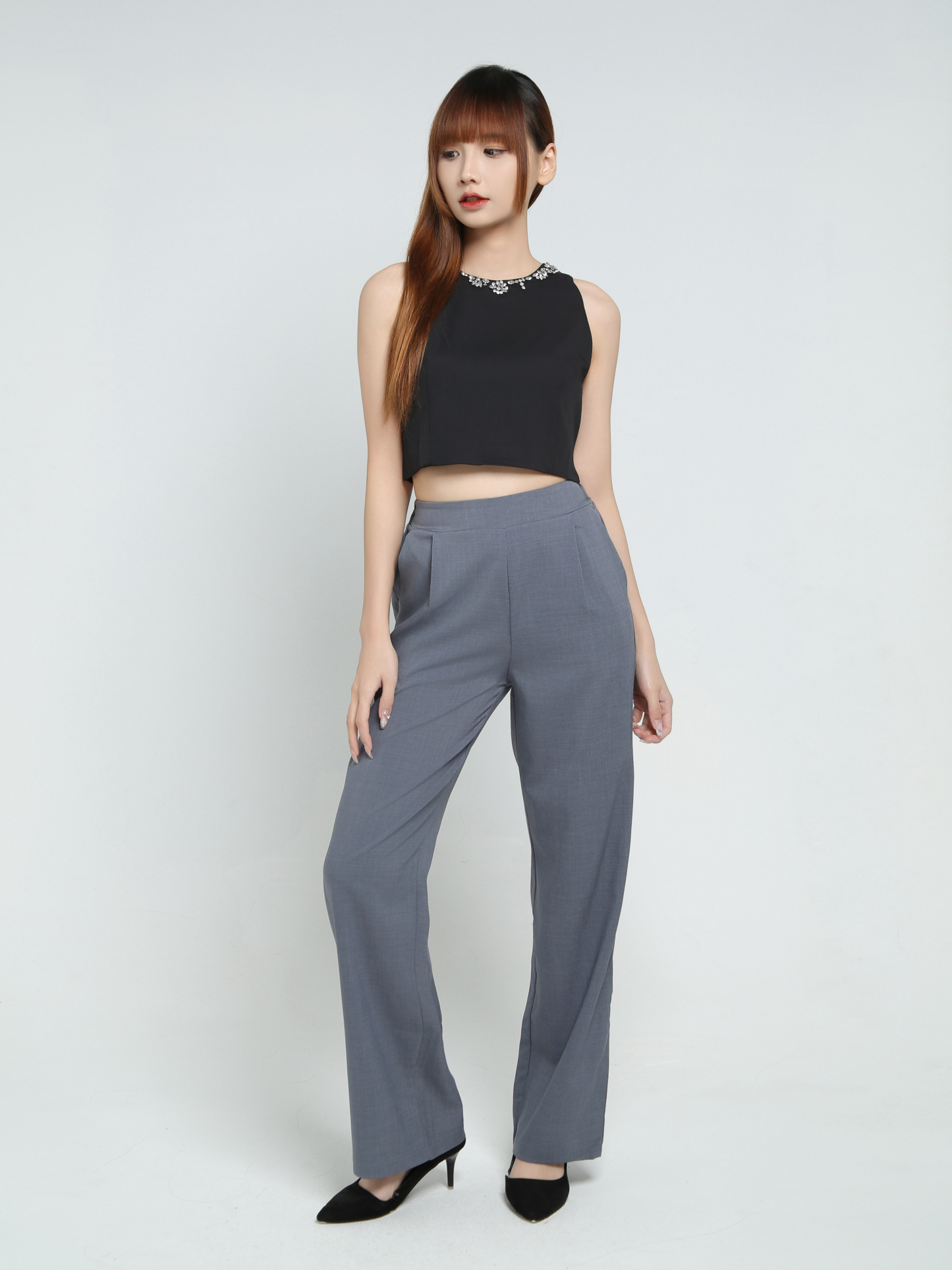 High Waist Long Pants 34327
