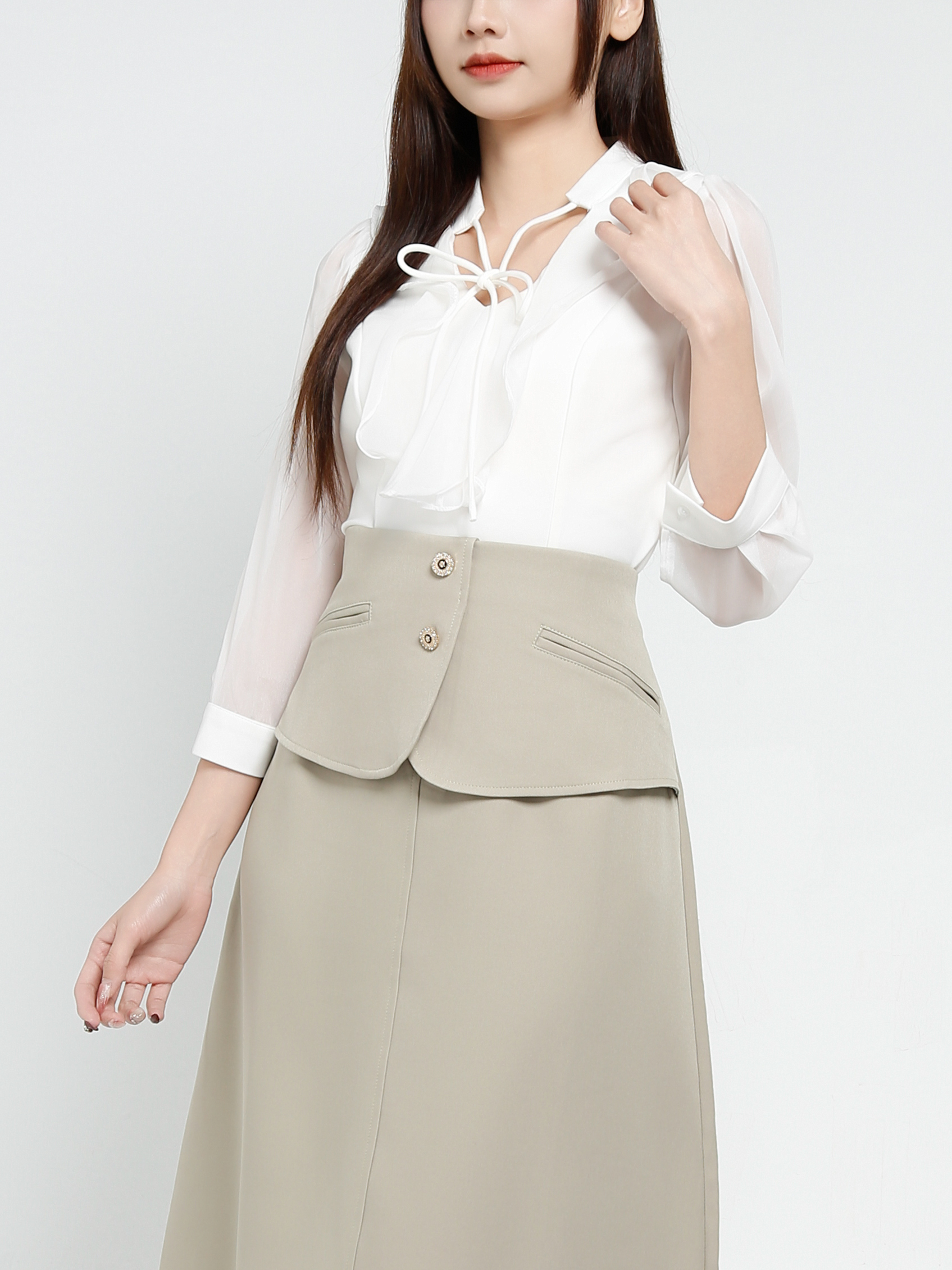 Back Zip Formal Skirt 37120