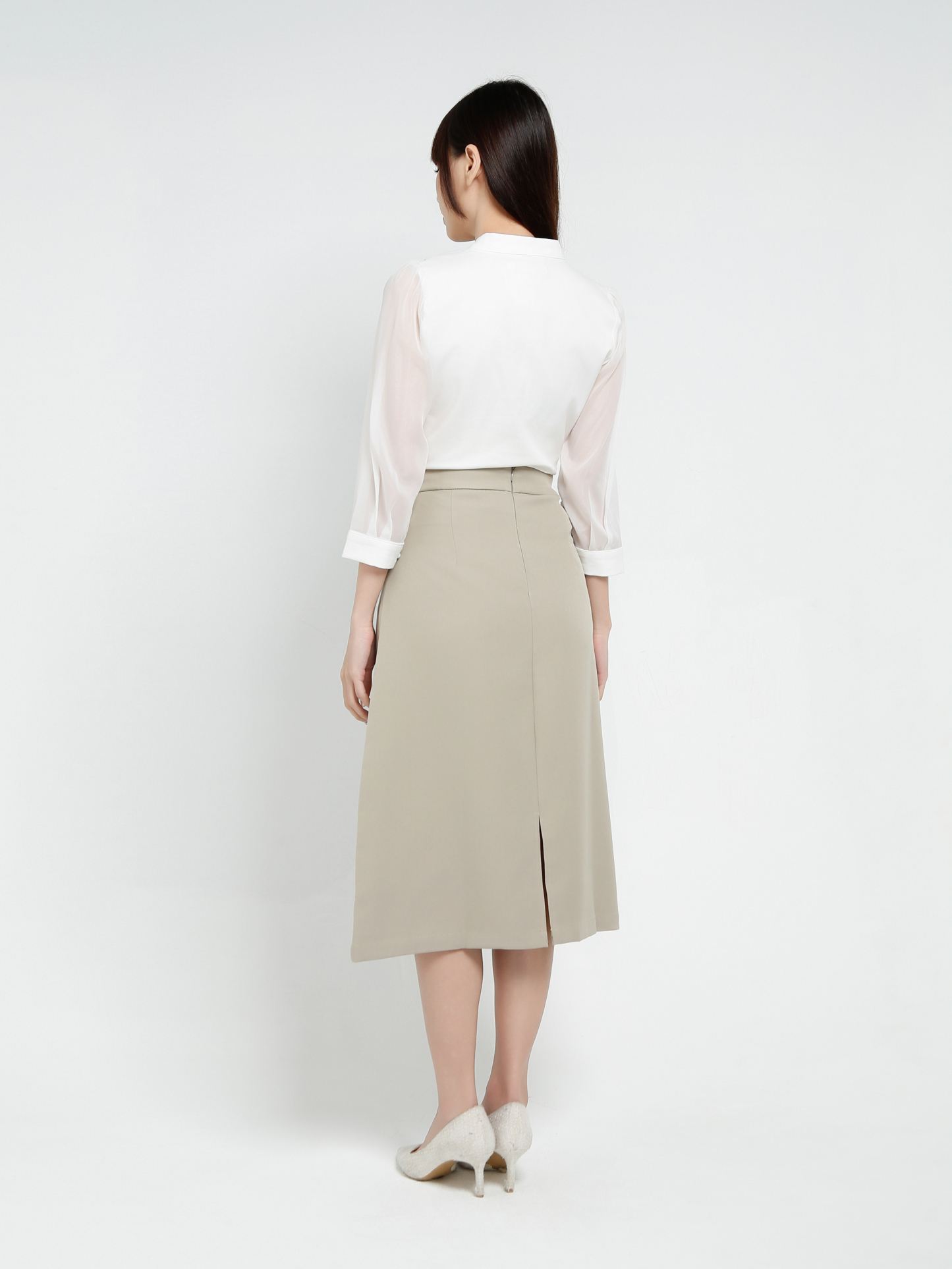 Back Zip Formal Skirt 37120