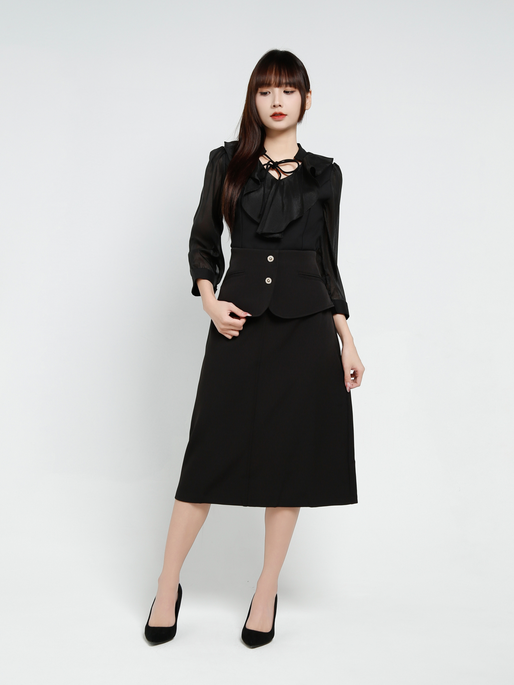Back Zip Formal Skirt 37120