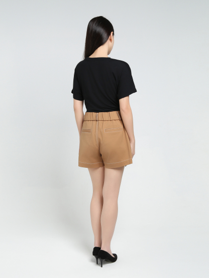 High Waist Side Pocket Short Pants 34426