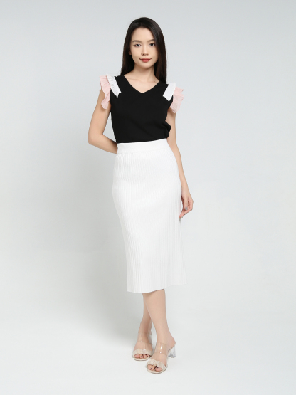 Sleeveless Ruffles Top 34449