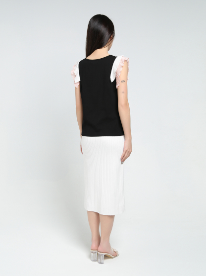Sleeveless Ruffles Top 34449