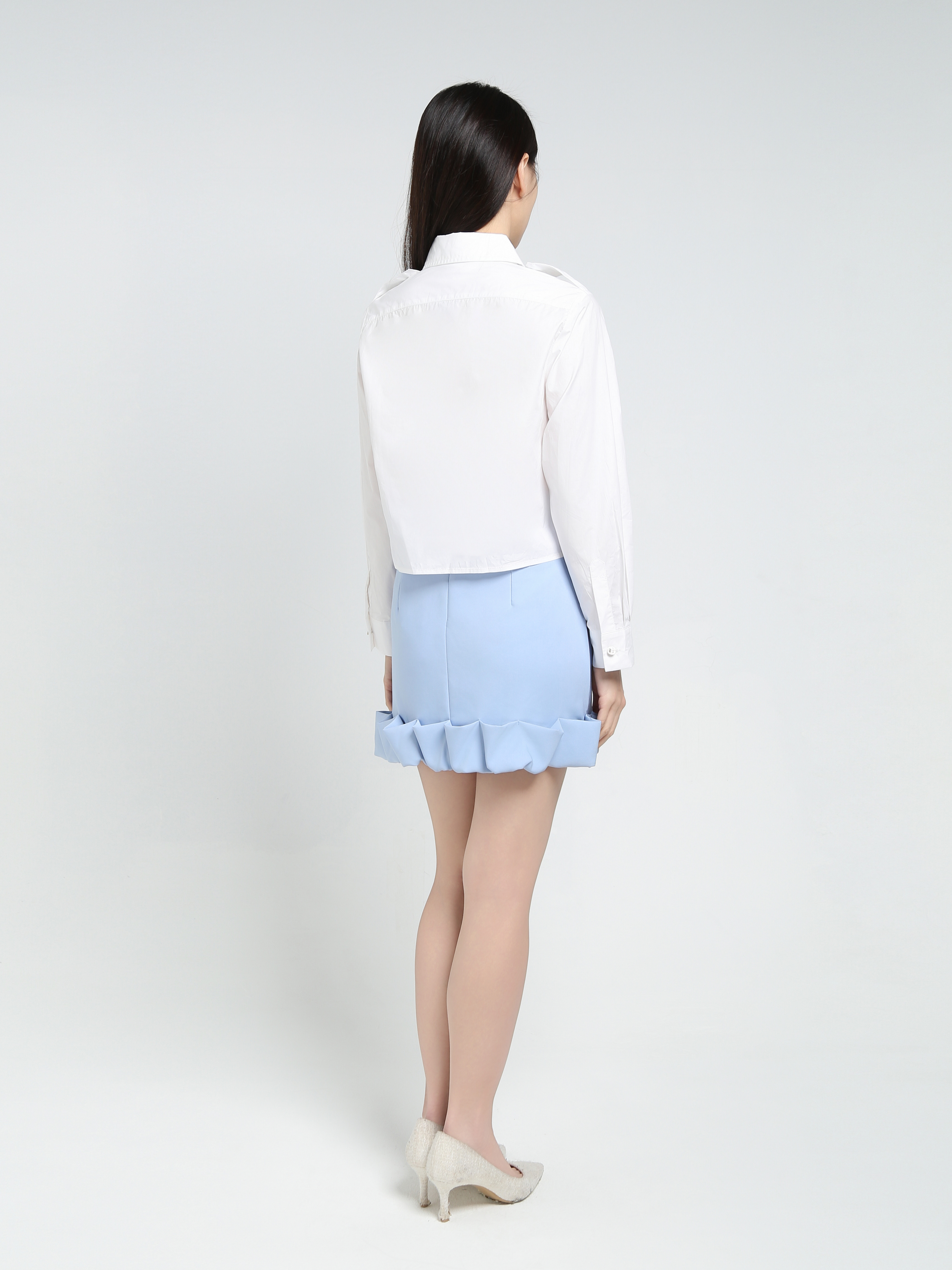 High Waist Ruffles Skirt Pants 34361