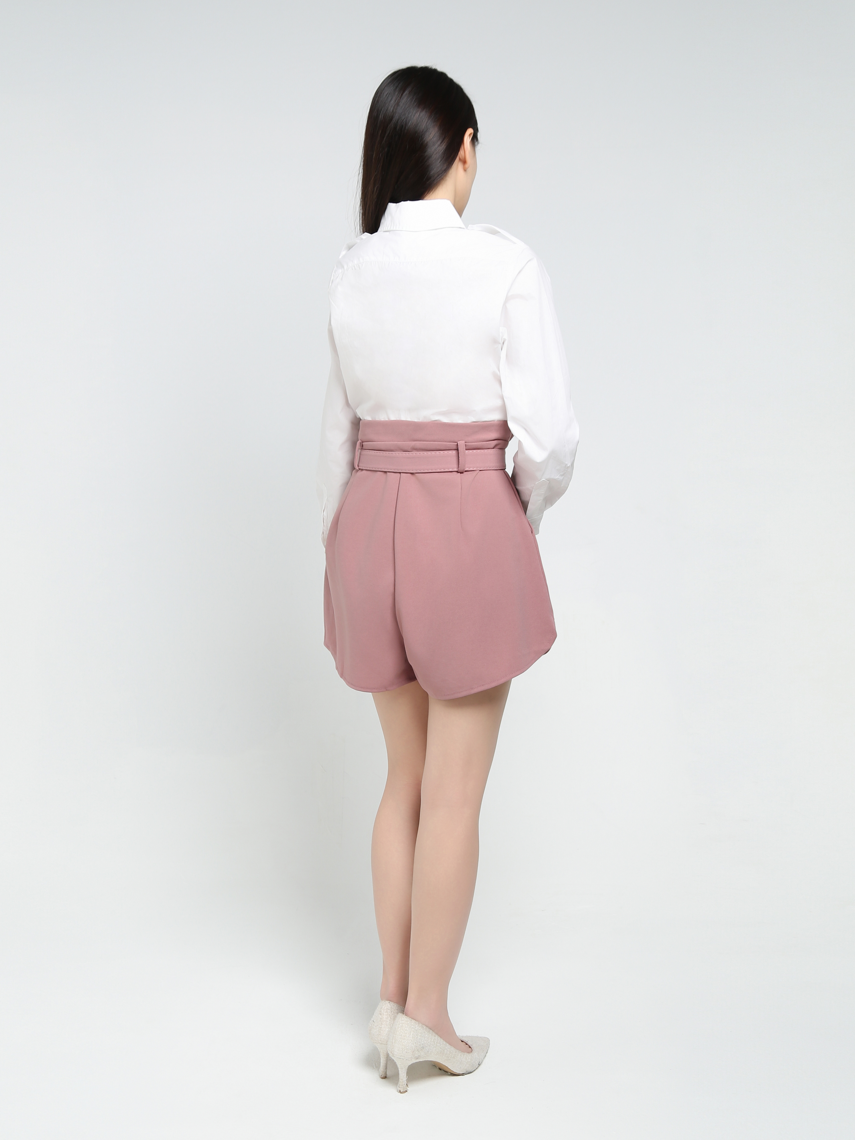 High Waist With Belt Short Pants 34467