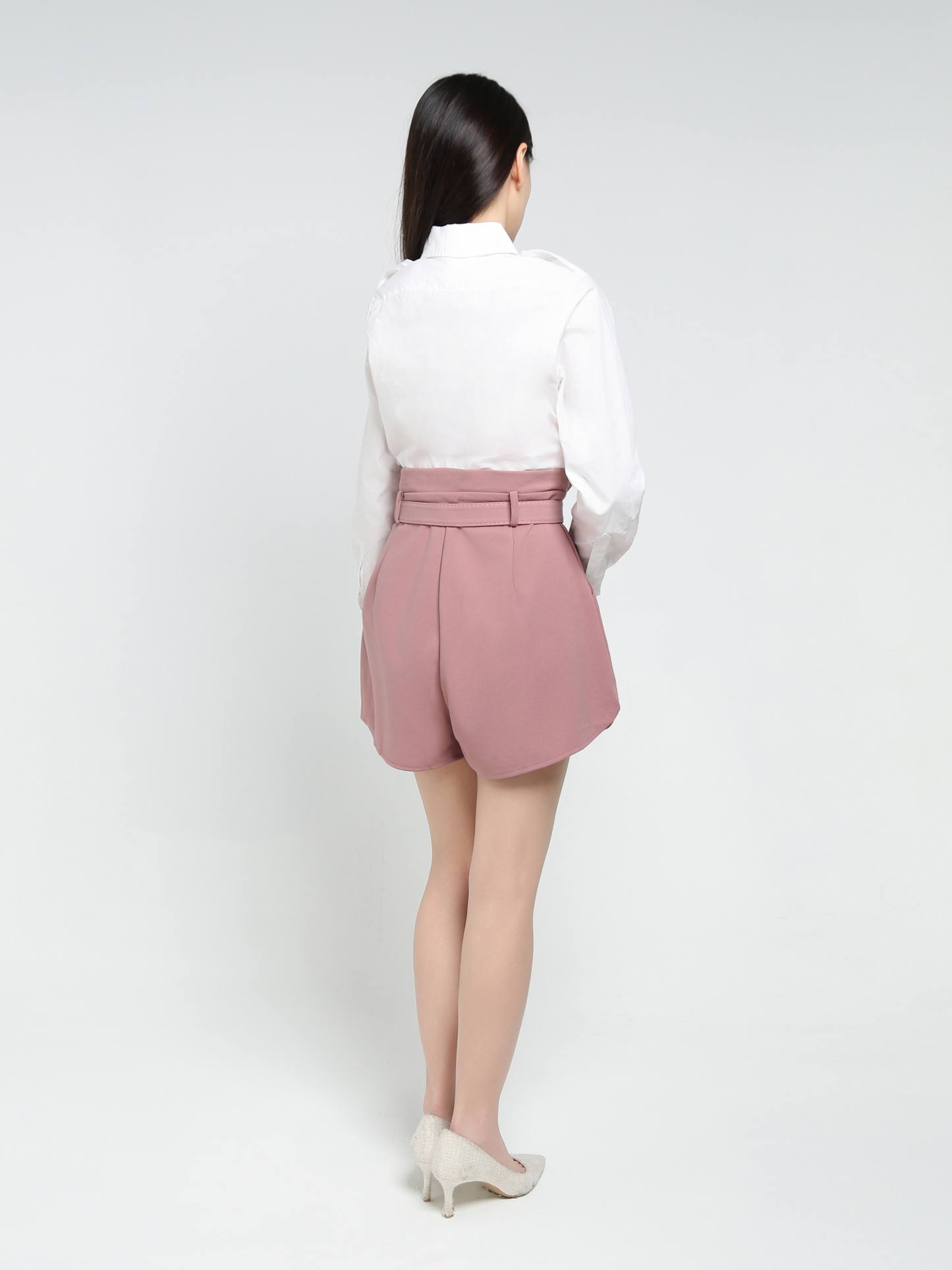 High Waist With Belt Short Pants 34467