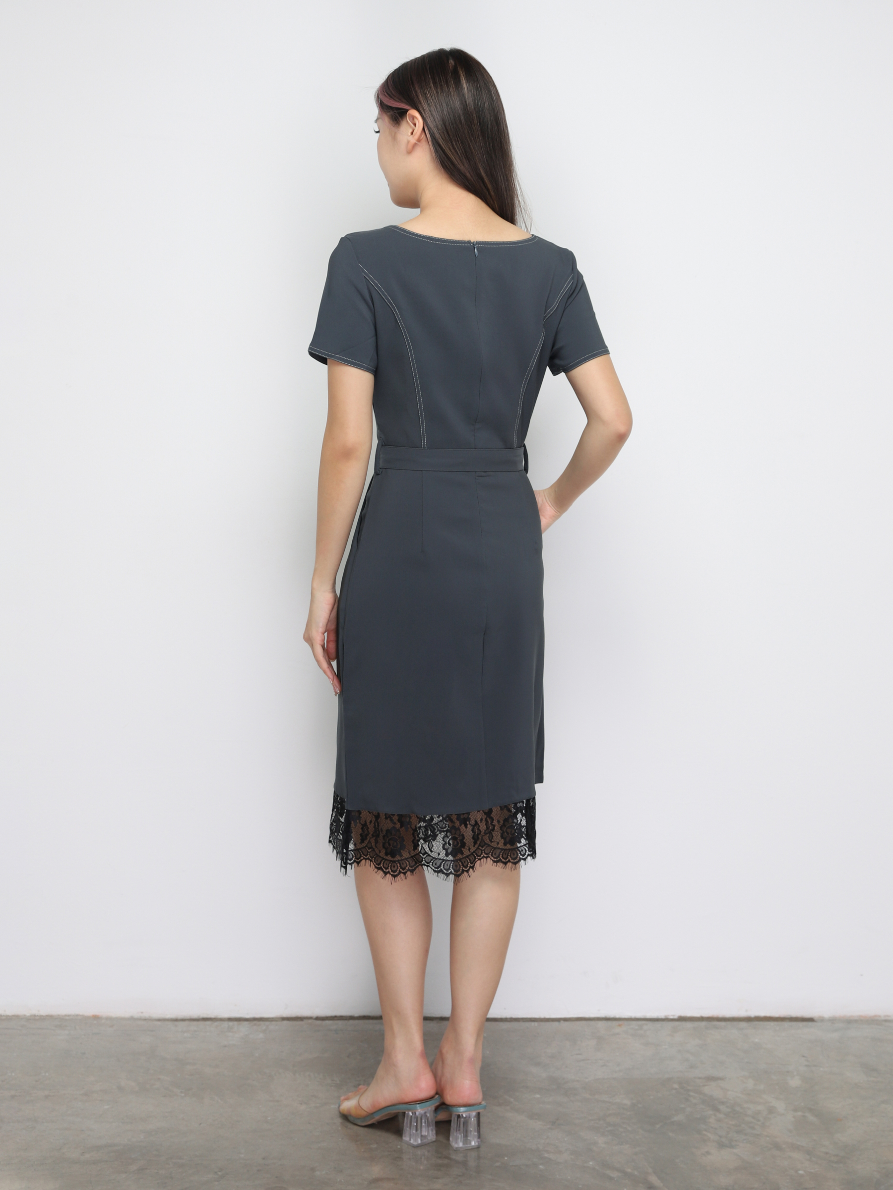 Formal With Lace Dress 34548