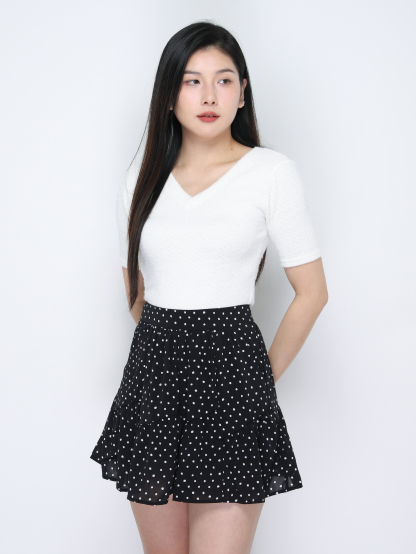 Polka Dot Skirt Pants 34859